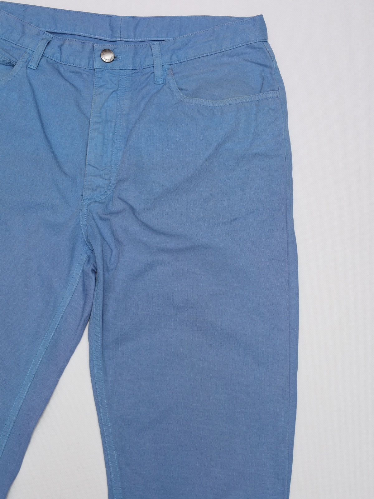 Loro Piana Loro Piana Sky Blue Cotton Linen Pants Trousers Size US 35 - 3 Thumbnail