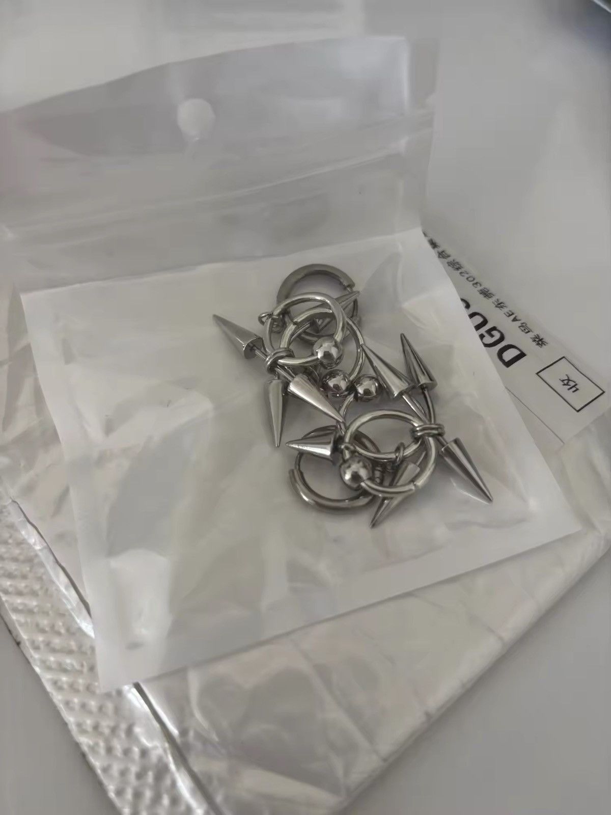 Jewelry Goth Jewelry Rivet Nail Earrings Size ONE SIZE - 5 Thumbnail