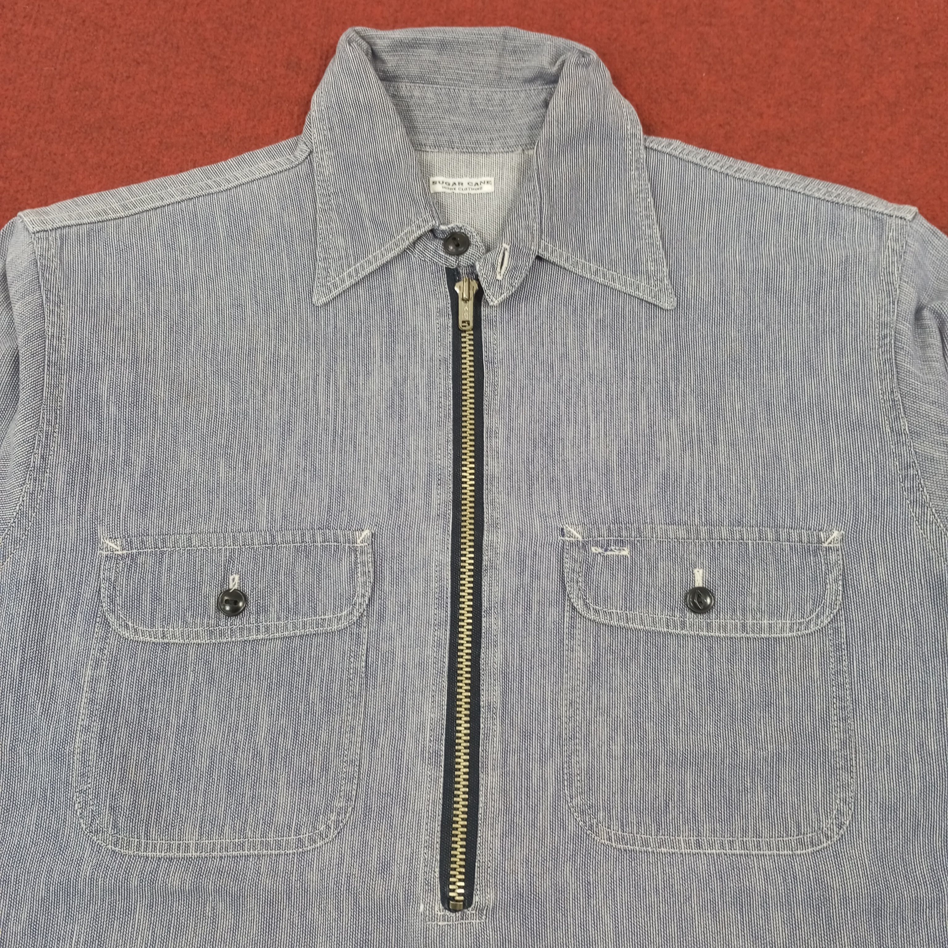 Japanese Brand × Sugar Cane × Vintage Sugar Cane Japanese Brand Half Zipper Shirt Style Size US L / EU 52-54 / 3 - 2 Thumbnail