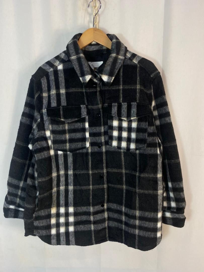 H&M H&M shadow plaid button up jacket Size US L / EU 52-54 / 3 - 1 Thumbnail