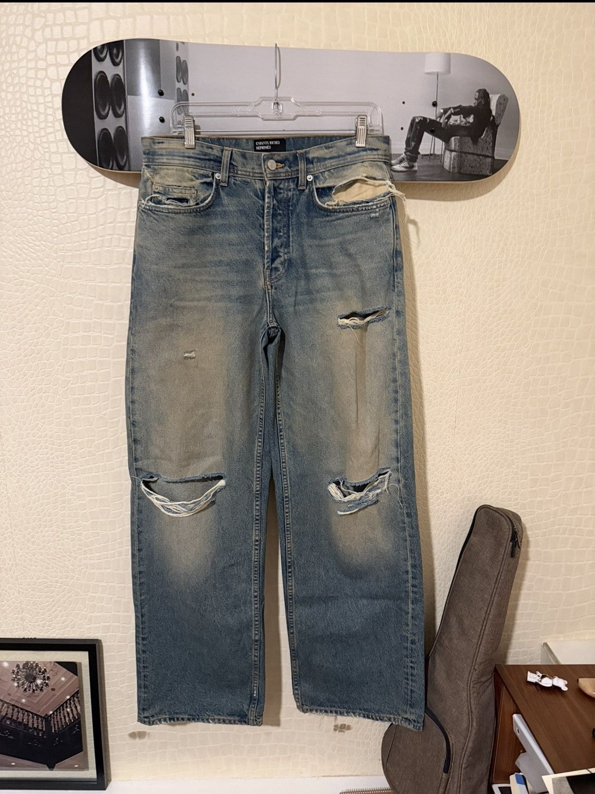 Streetwear Eternal Love World painted baggy denim | Grailed