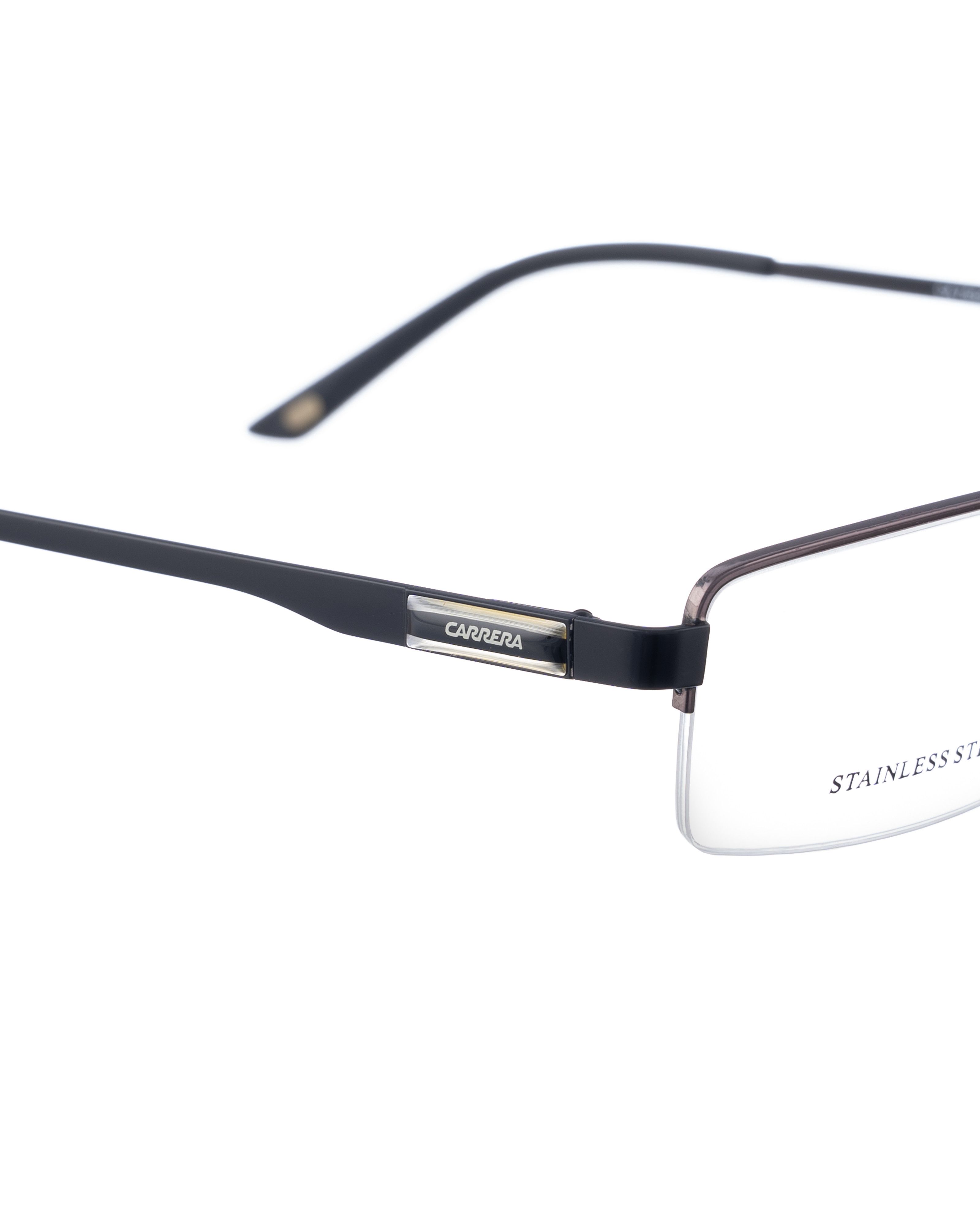 Carrera Carrera 90s Black Matte Rectangular Half Rim Metal Glasses Size ONE SIZE - 3 Thumbnail