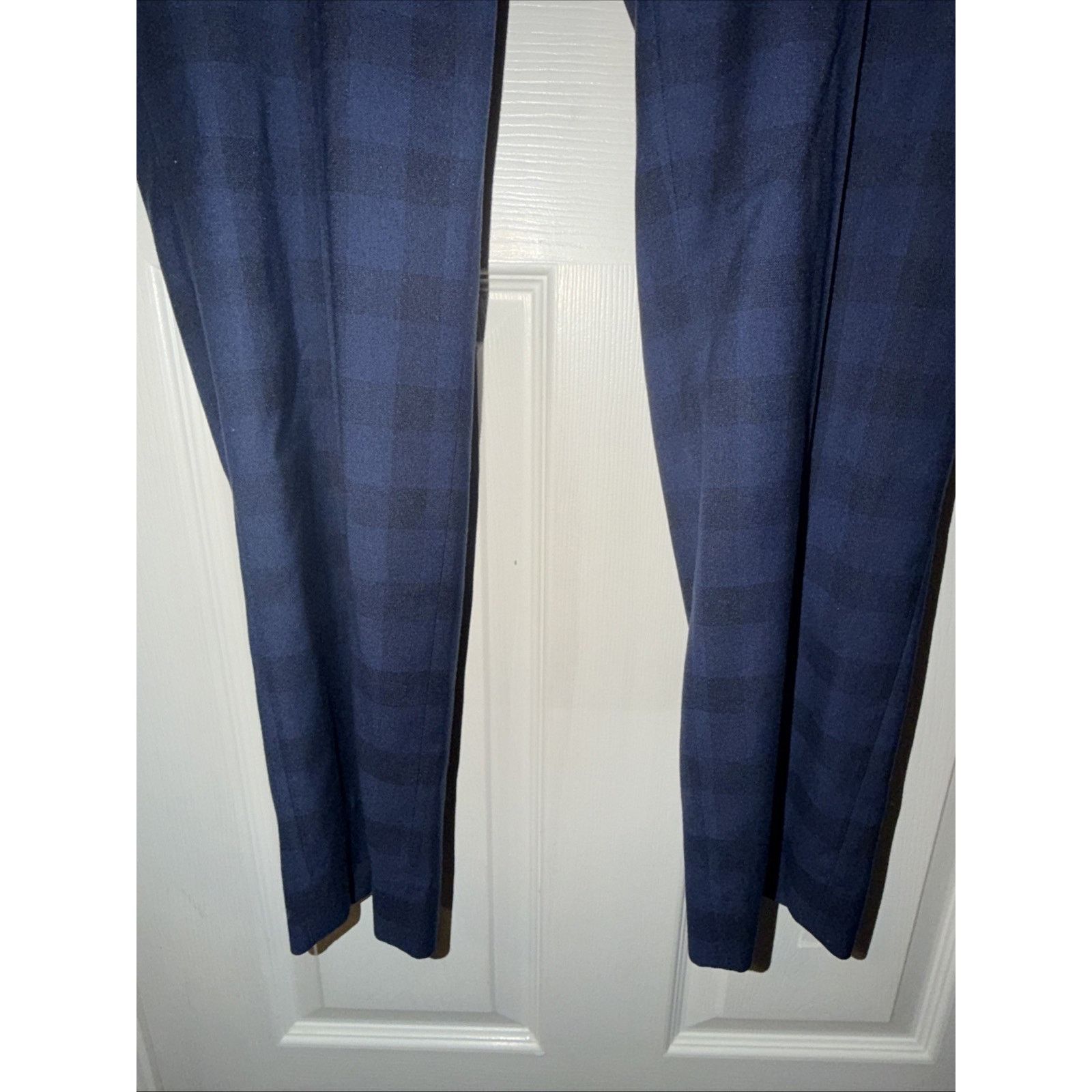 Jos. A. Bank Men's Premium Dress Pants 39x32 Blue Black Plaid Classic Fit Size US 39 - 4 Thumbnail