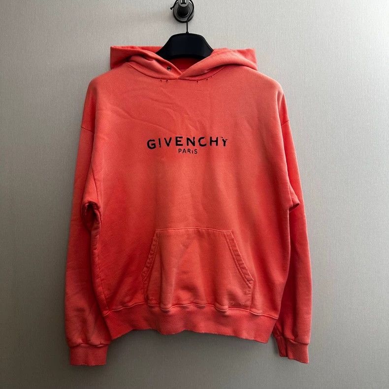 Givenchy Givenchy Pink Destroyed Letter Hoodie M Size Size US M / EU 48-50 / 2 - 1 Thumbnail