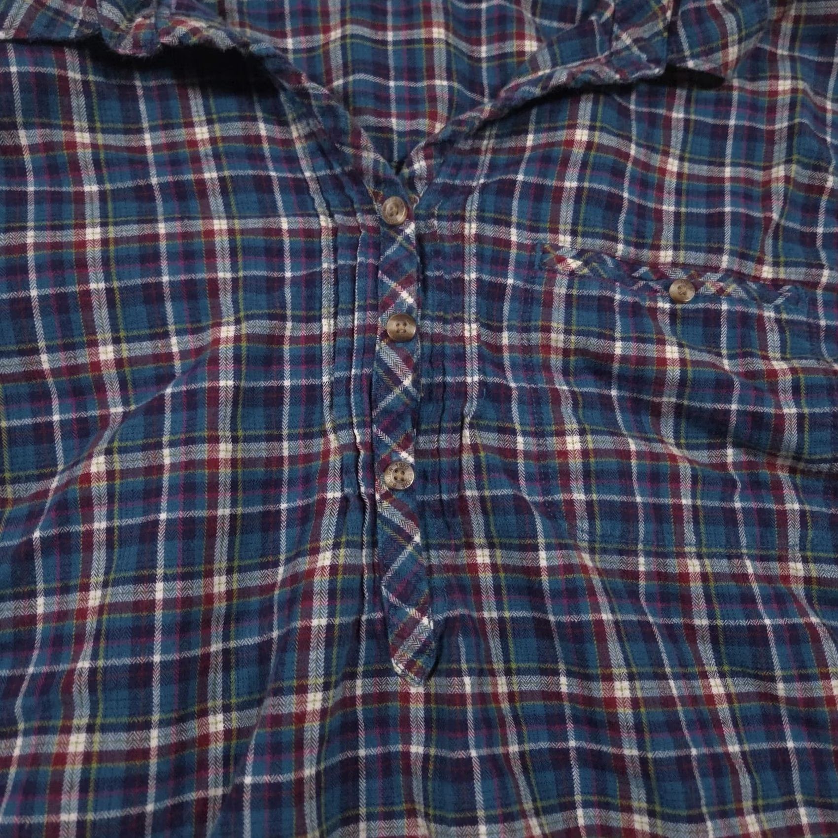 Eddie Bauer VINTAGE? No. Eddie Bauer Shirt Womens 2XL Blue Plaid Flannel Collared Long Sleeve Tunic Top Size XXL / US 16-18 / IT 52-54 - 6 Thumbnail