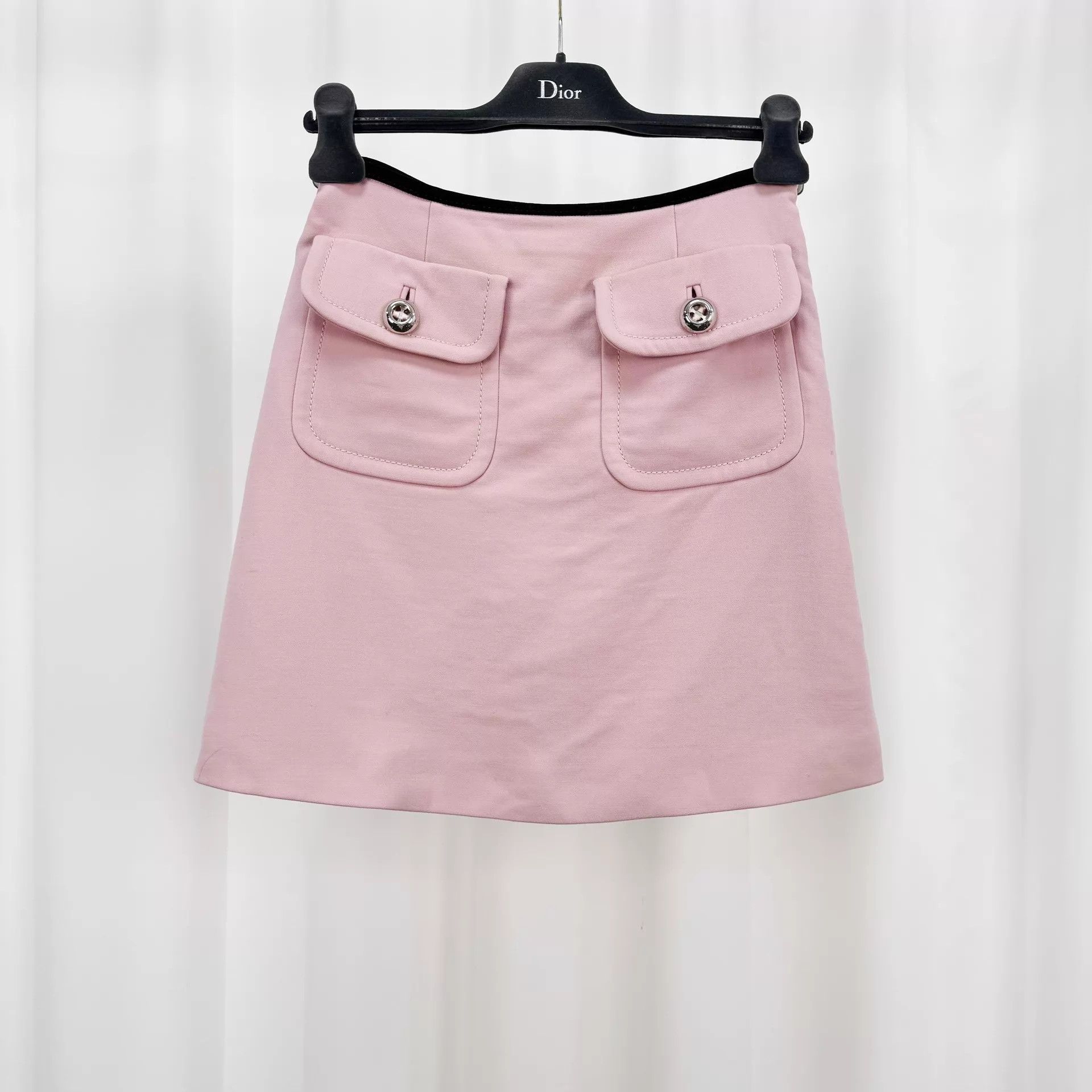 Prada Prada Women's Pink Wool Skirt 38 98 New Size 26" / US 2 / IT 38 - 1 Thumbnail