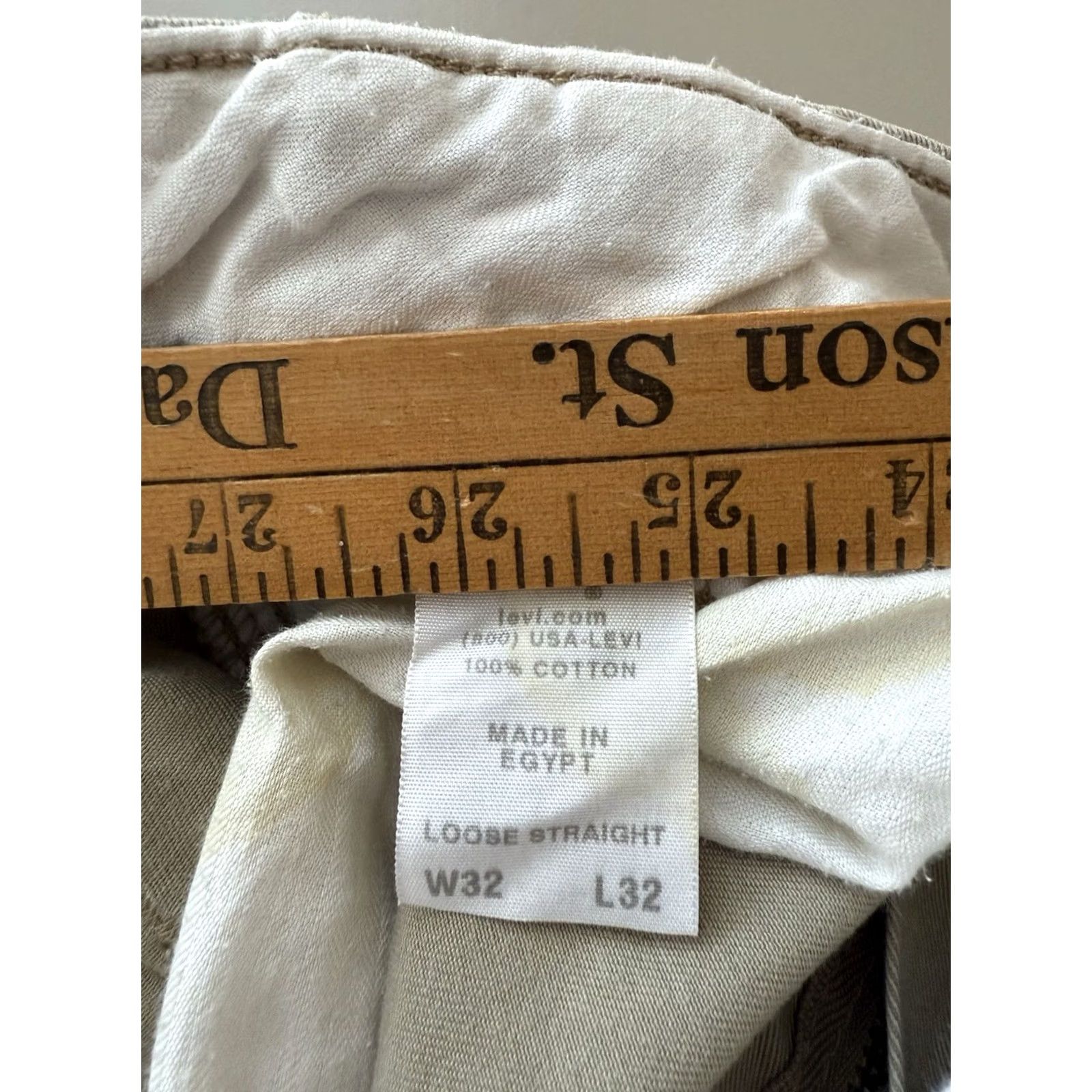 Levi's VTG Levi's Cargo Pants Mens 32x32 Tan Khaki Loose Straight Workwear Utility Pants Size US 32 / EU 48 - 6 Thumbnail