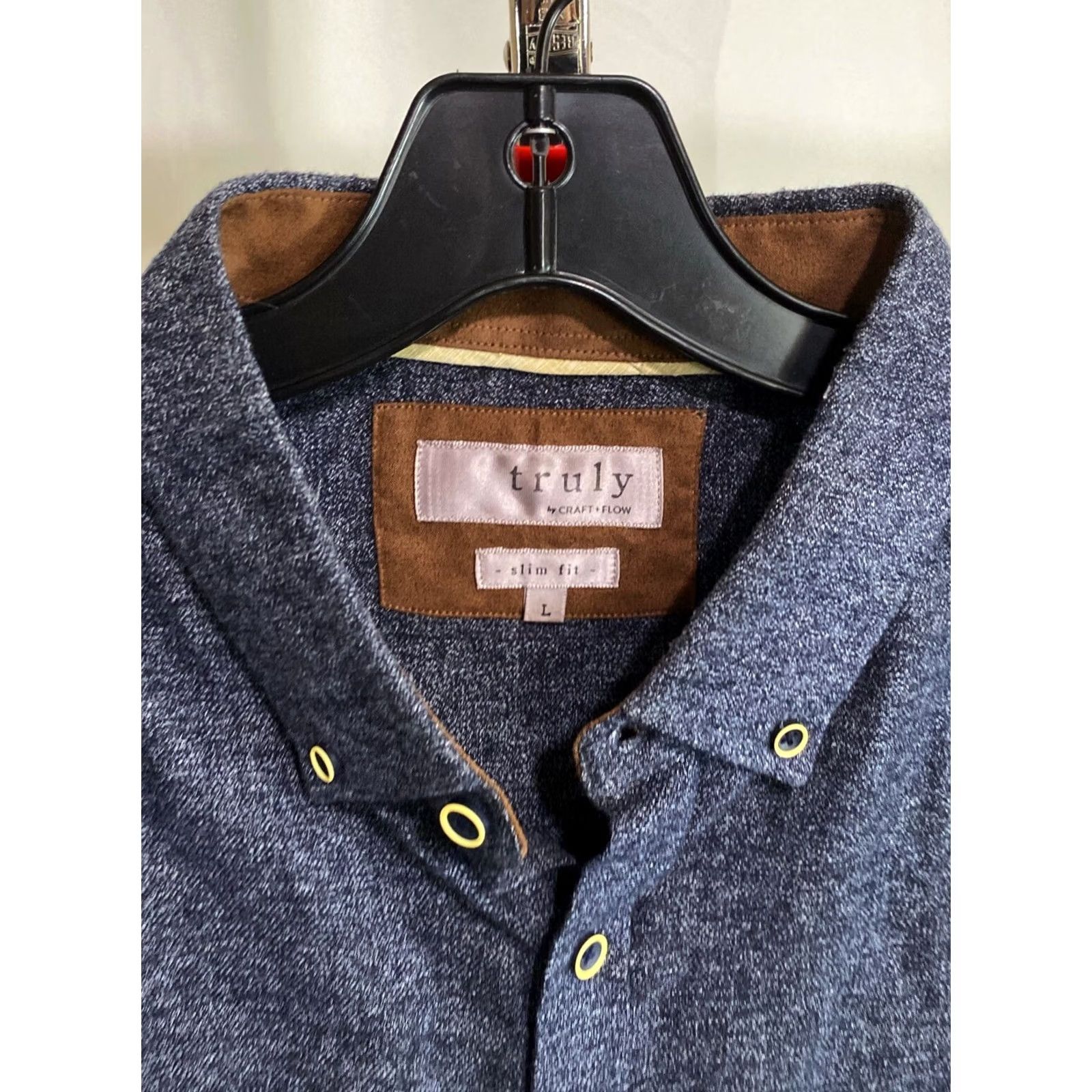Vintage Craft & Flow Shirt Long Sleeve Slim Large L Elbow Patch Mens Shirt Size US L / EU 52-54 / 3 - 5 Thumbnail