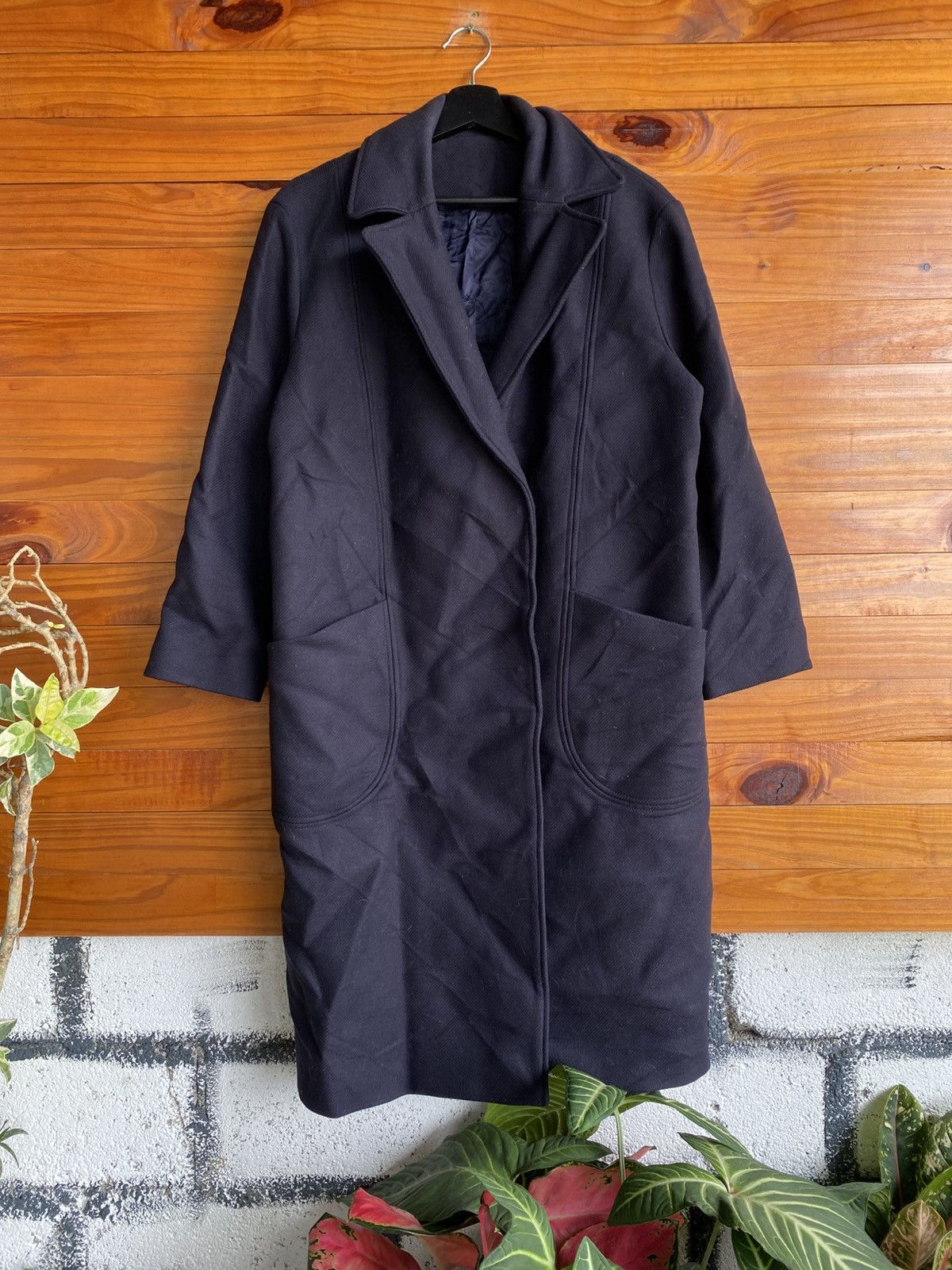 & Other Stories & Other Stories Long Wool Coat Minimal Tailored Winter Coat Size XS / US 0-2 / IT 36-38 - 3 Thumbnail