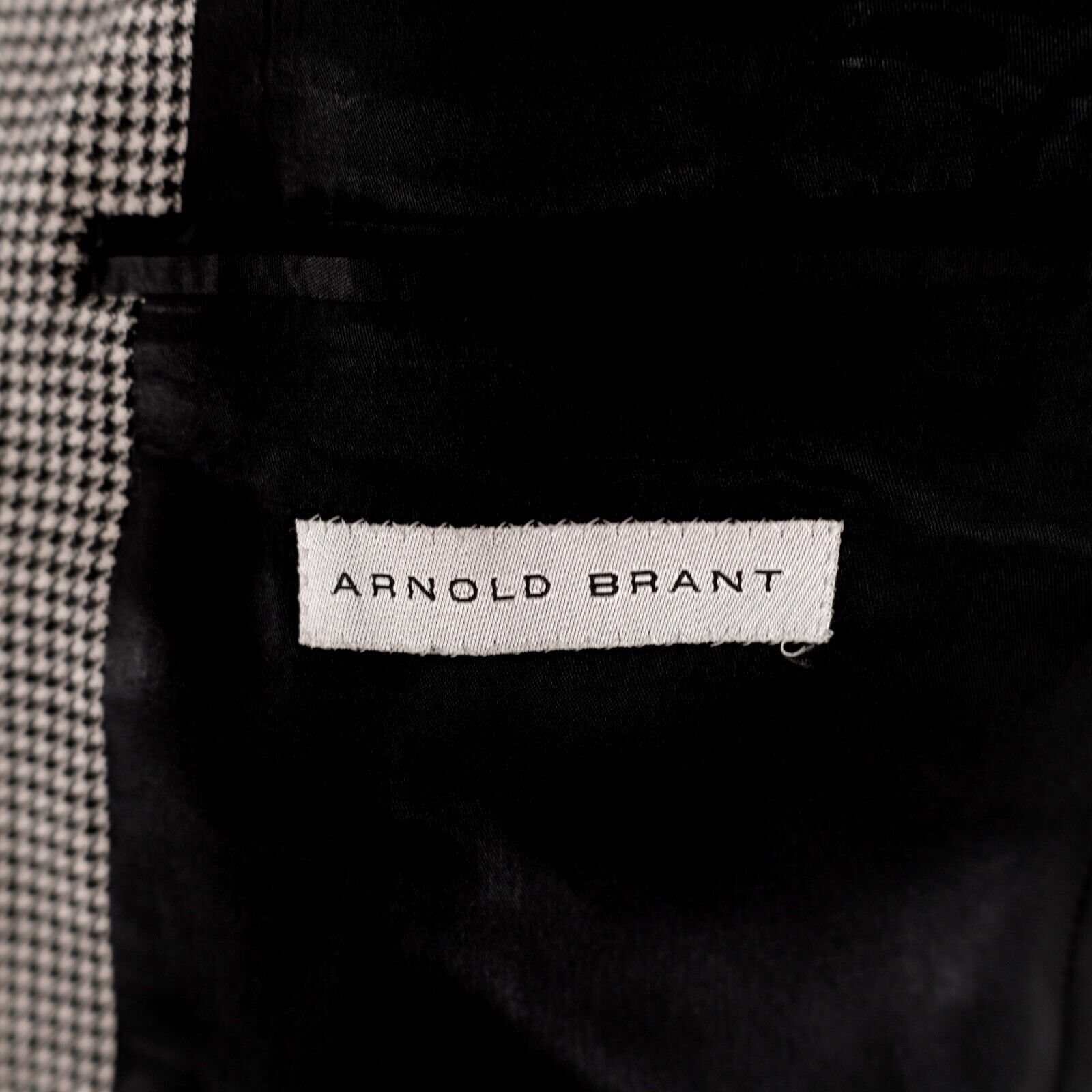 Arnold Brant Arnold Brant Thick 100% Cashmere Houndstooth Black White 3 B Size 38S - 9 Thumbnail