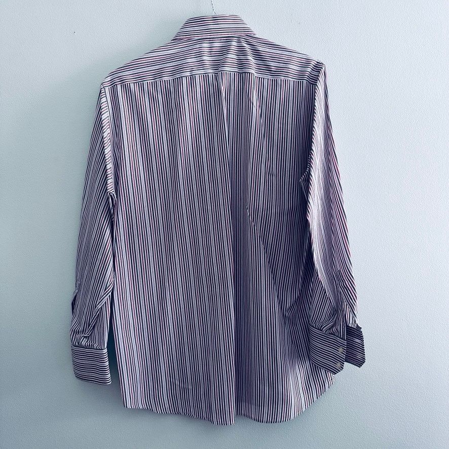 Hugo Boss Hugo Boss red and gray striped button down Size US L / EU 52-54 / 3 - 3 Thumbnail