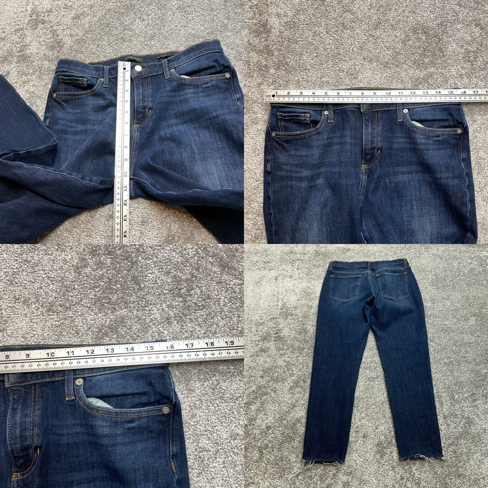 Banana Republic VINTAGE Banana Republic Jeans Haig Blue Dark Wash Womens 30 Reg Skinny Mid Rise 5-Pocket Denim Stretch Size 24" / US 00 / IT 34 - 8 Thumbnail