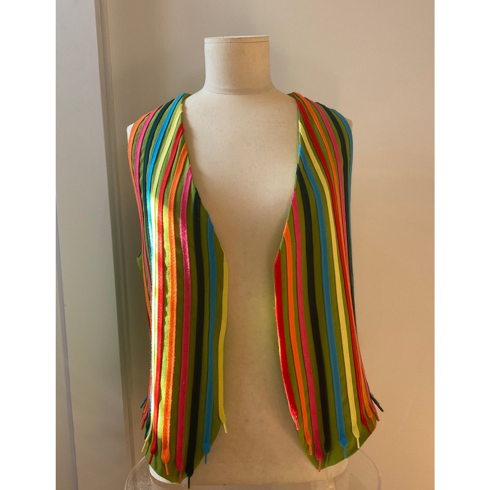 Moschino SUPER RARE 1990's Moschino Cheap & Chic Shoelace Vest Size L / US 10 / IT 46 - 9 Thumbnail