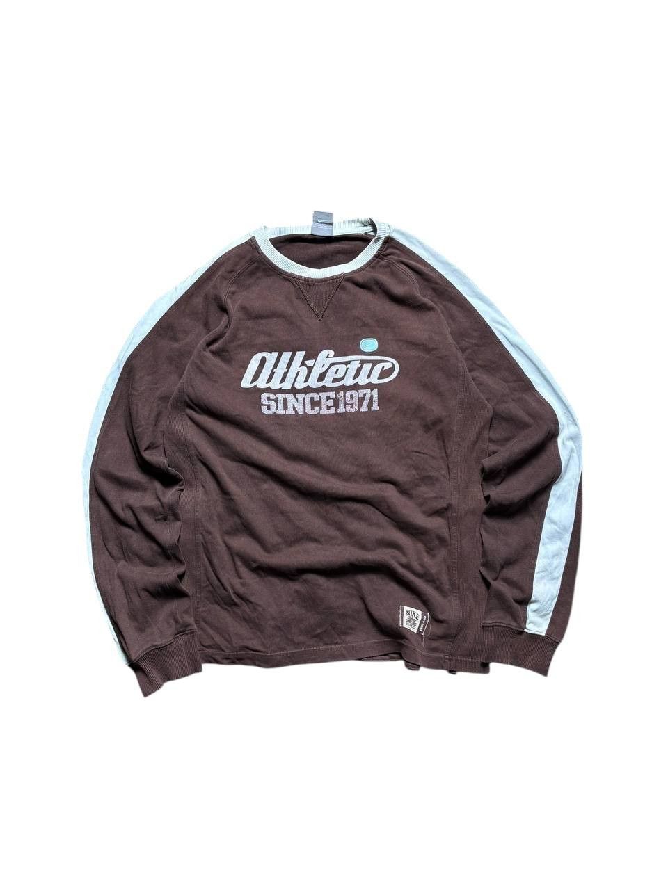 Nike VINTAGE Nike Athletic Dept Brown Stripe Crewneck M Size US M / EU 48-50 / 2 - 1 Thumbnail