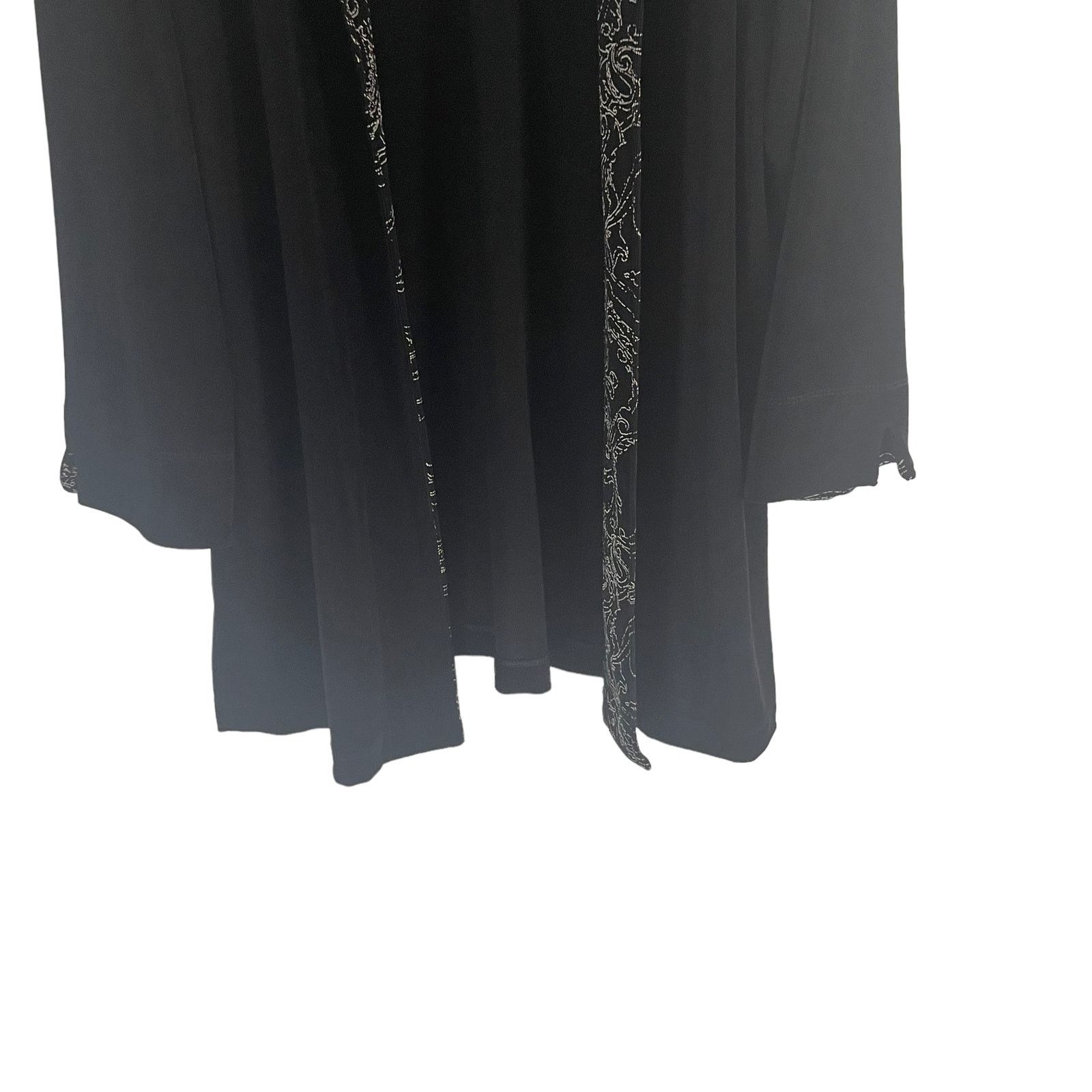 Chicos Chico's Size Medium Black Open Front Black Acetate Cardigan Size M / US 6-8 / IT 42-44 - 2 Thumbnail