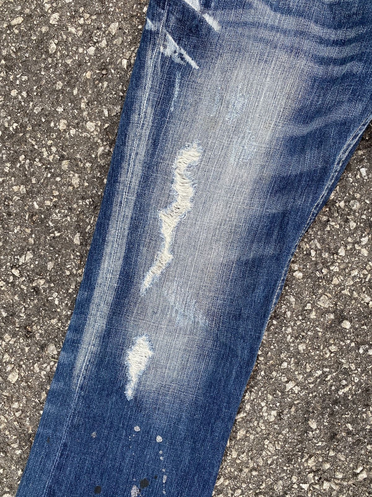 If Six Was Nine × Tornado Mart Unbranded Distressed Splatter Flare Denim Size US 33 - 6 Thumbnail