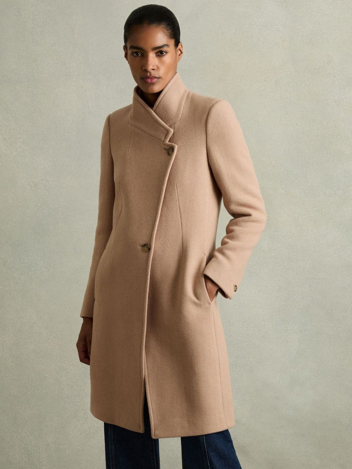 Reiss Reiss Maude Wool Blend Double Breasted Coat Camel Size US 6 Size M / US 6-8 / IT 42-44 - 11 Thumbnail