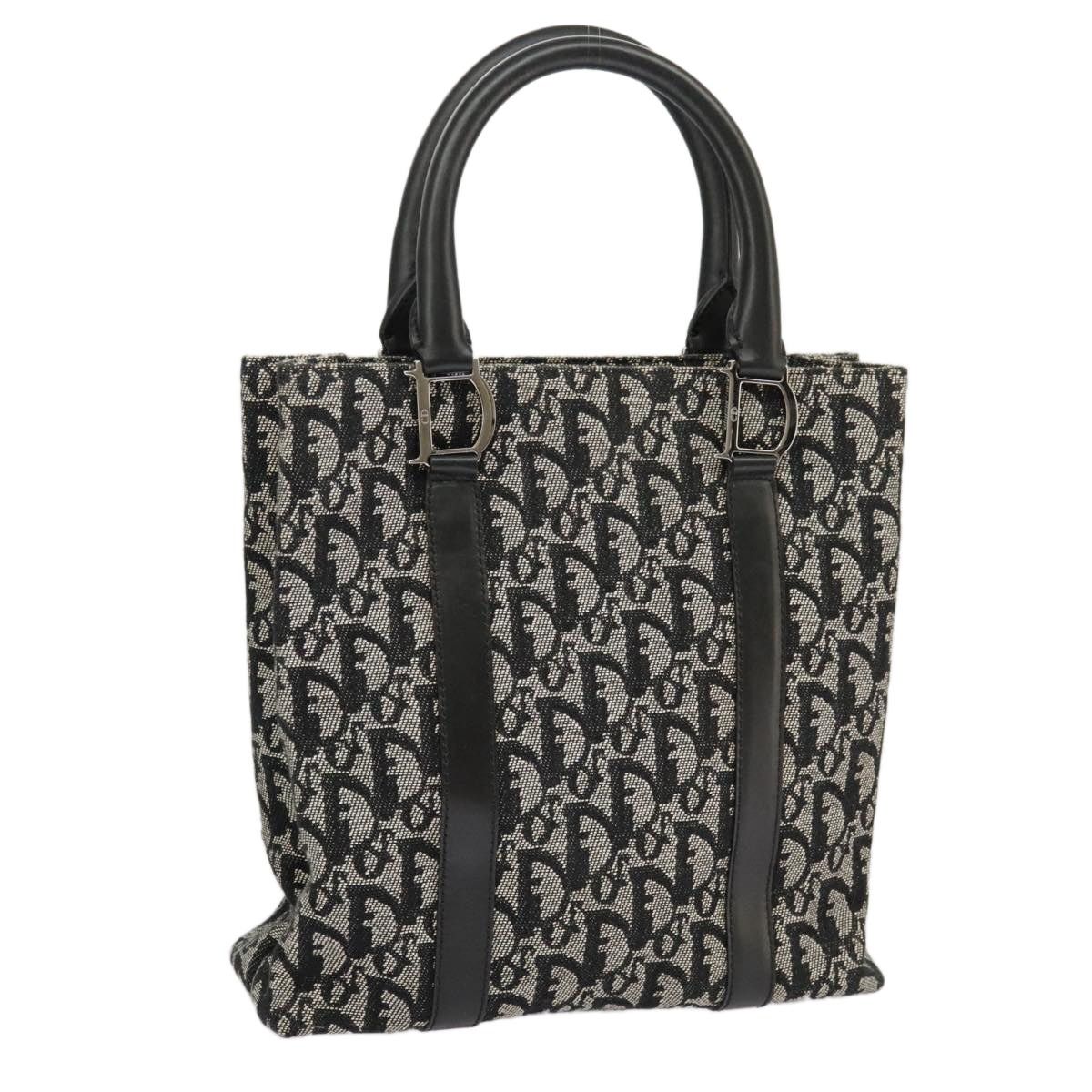Dior Trotter Canvas Mini Tote Bag Navy Silver in Blue, Women's