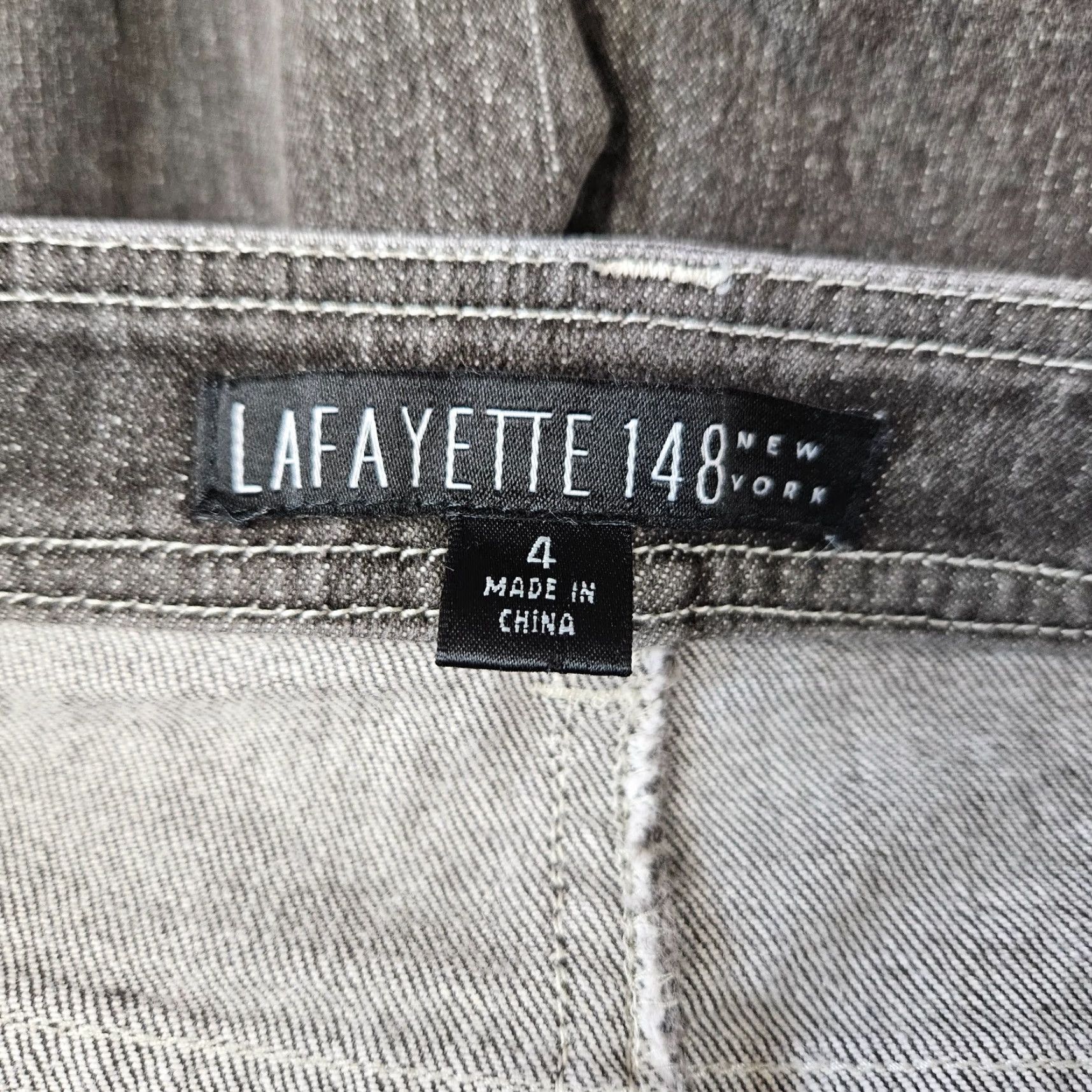 Vintage Lafayette 148 Womens Bootcut Jeans Sz 4 Gray Mid Rise Cotton Blend Denim Inseam 30.5" Size 27" / US 4 / IT 40 - 7 Thumbnail