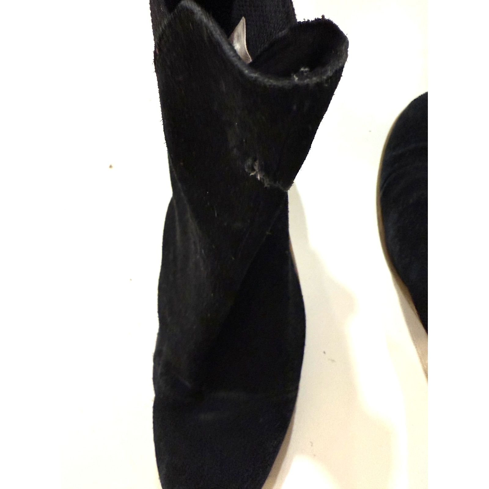 Toms TOMS Boots Womens 9.5 Black Suede Chelsea Ankle Block Heel Size US 9.5 / IT 39.5 - 6 Thumbnail