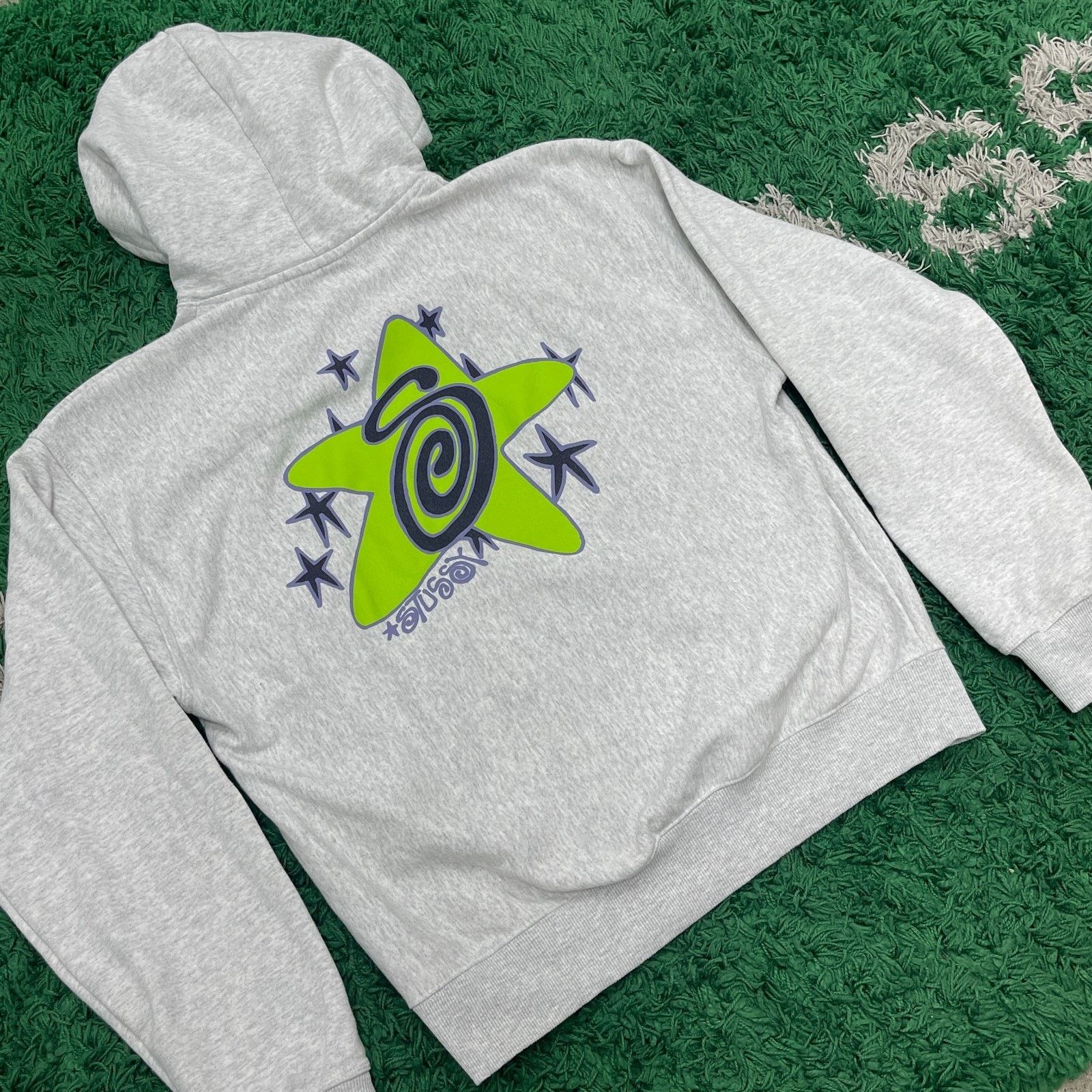 Stussy FW23 Stussy Slime Galaxy Hoodie Ash Heather Sweater Size XL Size US XL / EU 56 / 4 - 7 Thumbnail