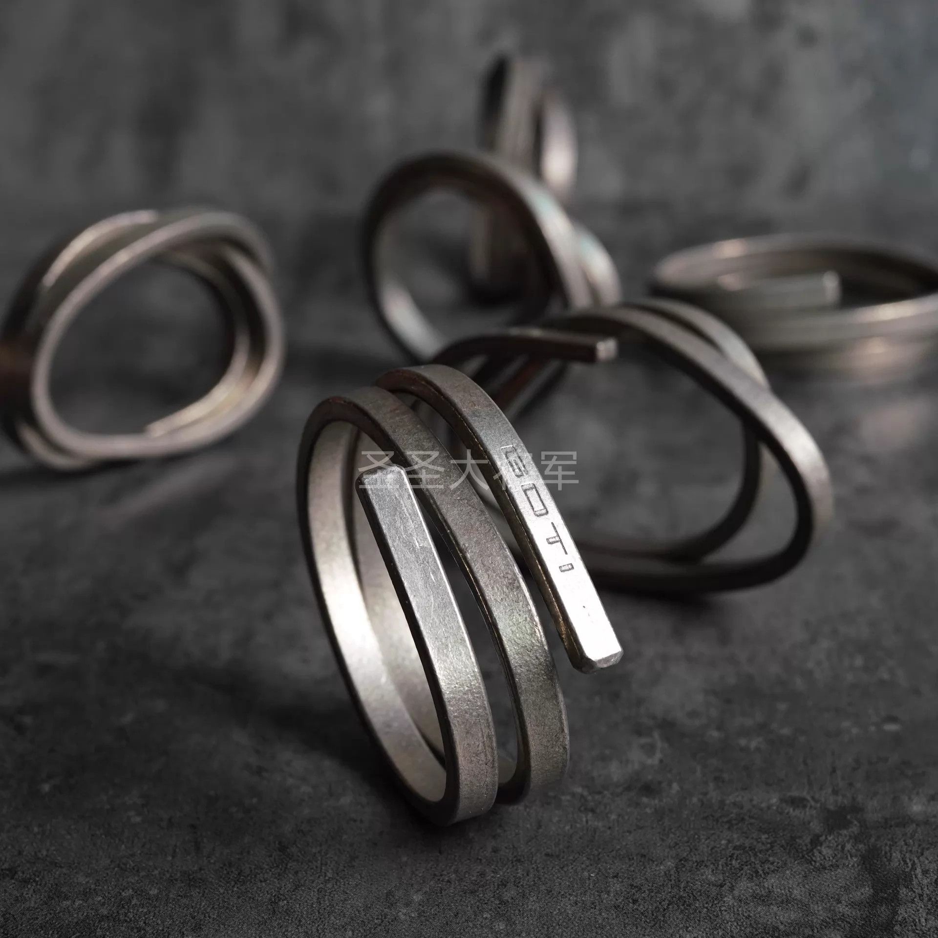 Goti Goti Distressed Logo Bendable Soft Silver Bracelet Size ONE SIZE - 5 Thumbnail
