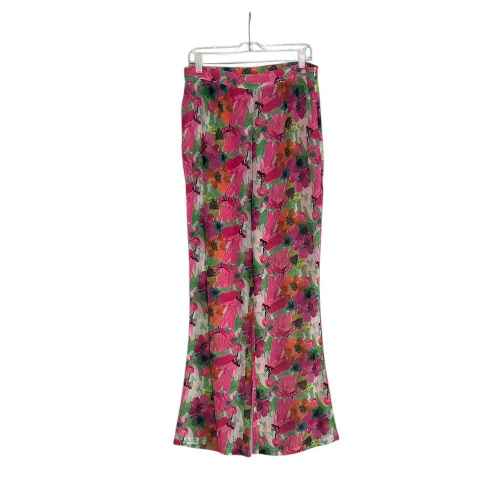 PrettyLittleThing PrettyLittleThing floral sheer cover up pants size 10 Size 32" / US 10 / IT 46 - 1 Thumbnail