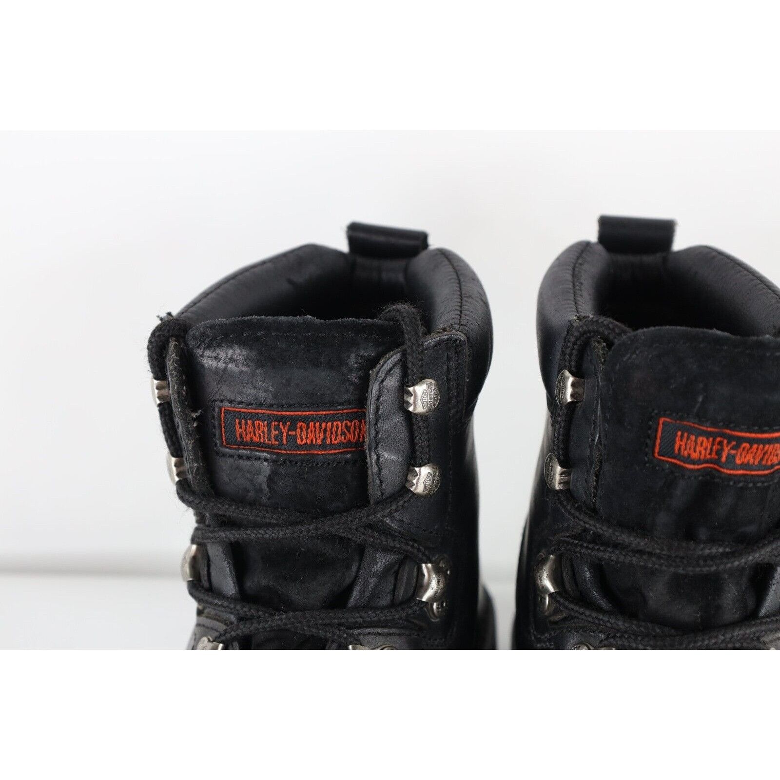 Harley Davidson × Vintage Vintage 90s Harley Davidson Distressed Leather Boots Size US 8 / IT 38 - 3 Thumbnail