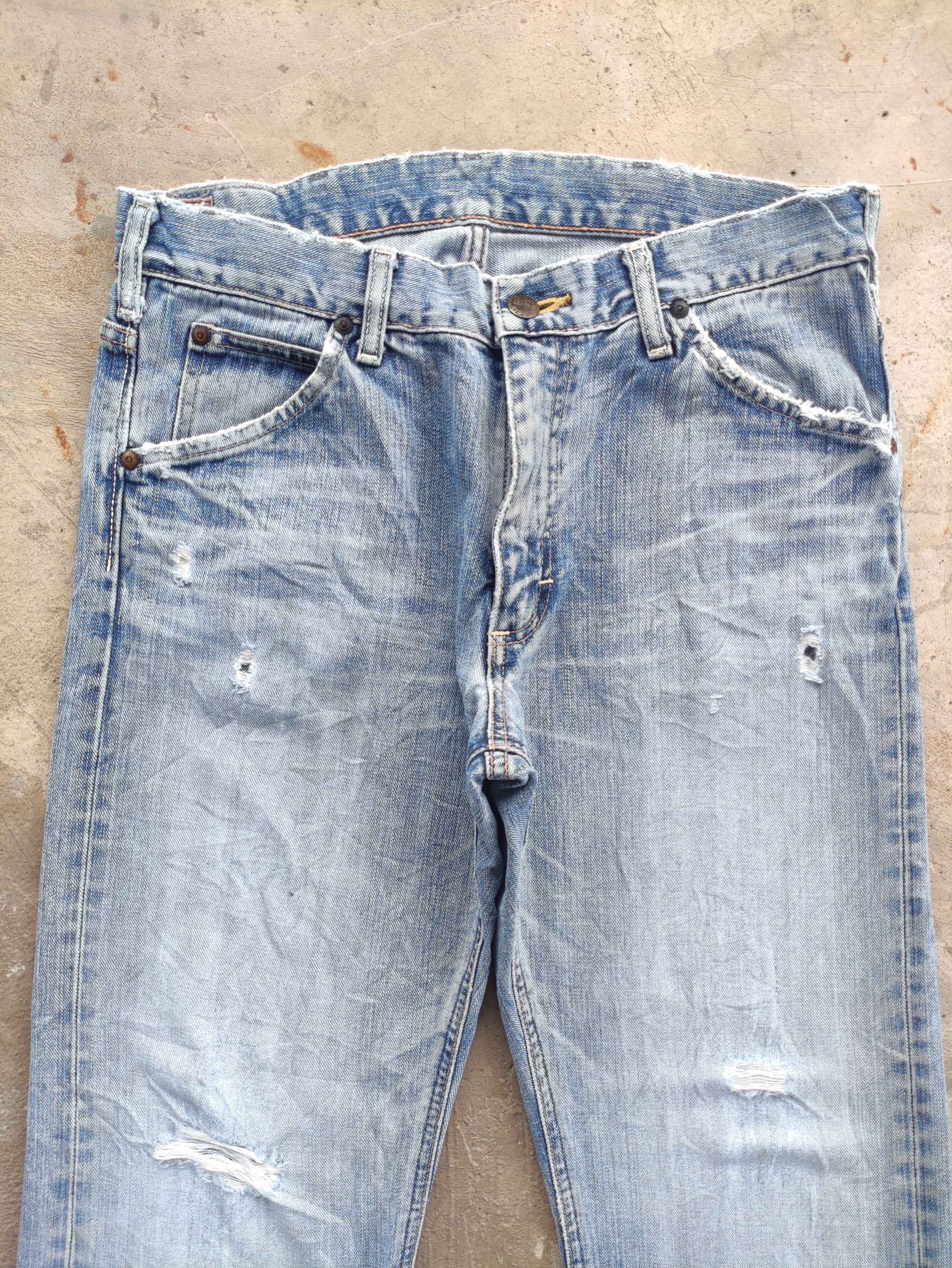 Vintage Lee Japan Distressed Faded Denim Jean