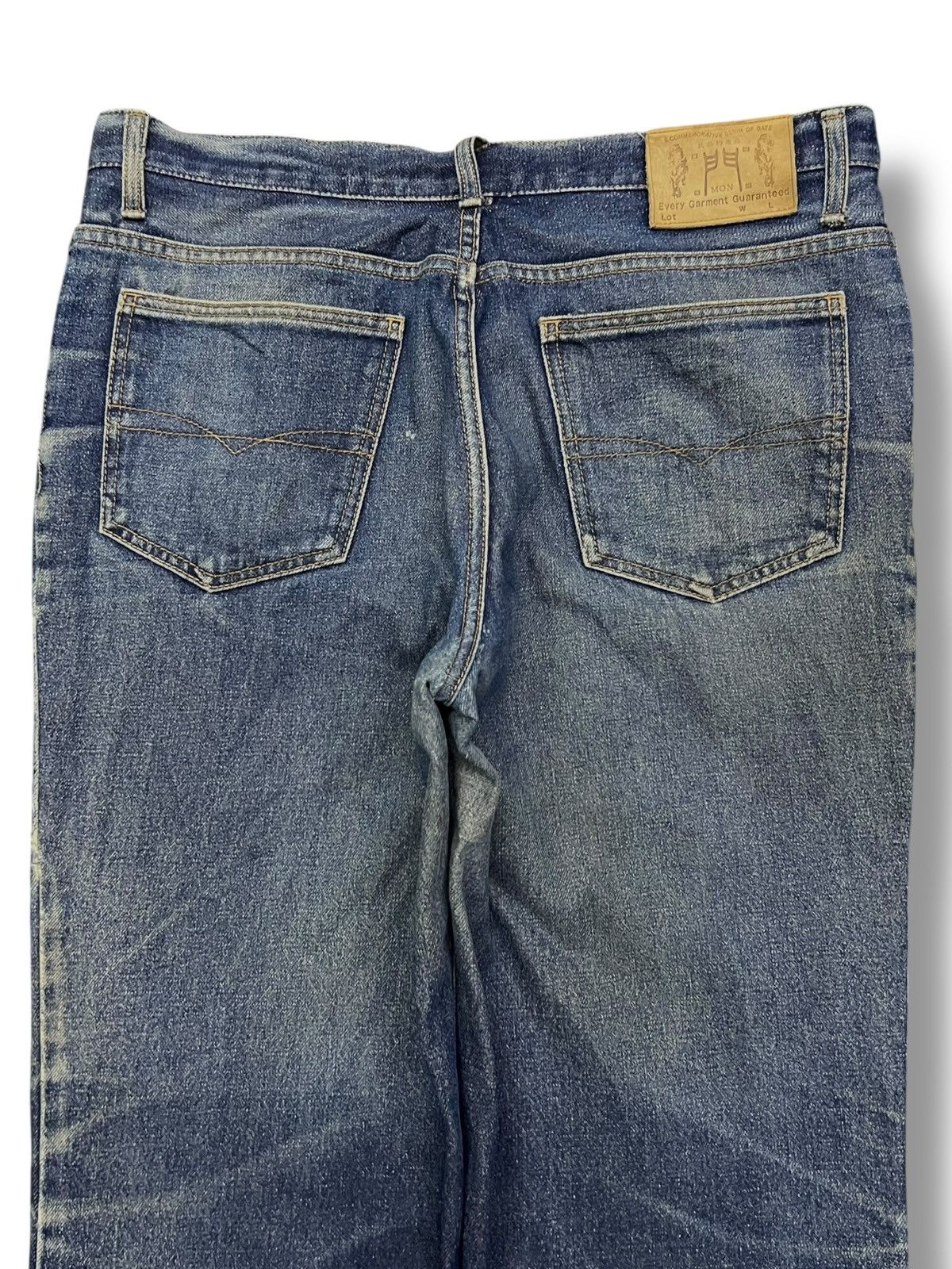 Japanese Brand Vintage Denim Of Gate MON Japan - Faded Mud Wash, Distressed Size US 35 - 5 Thumbnail