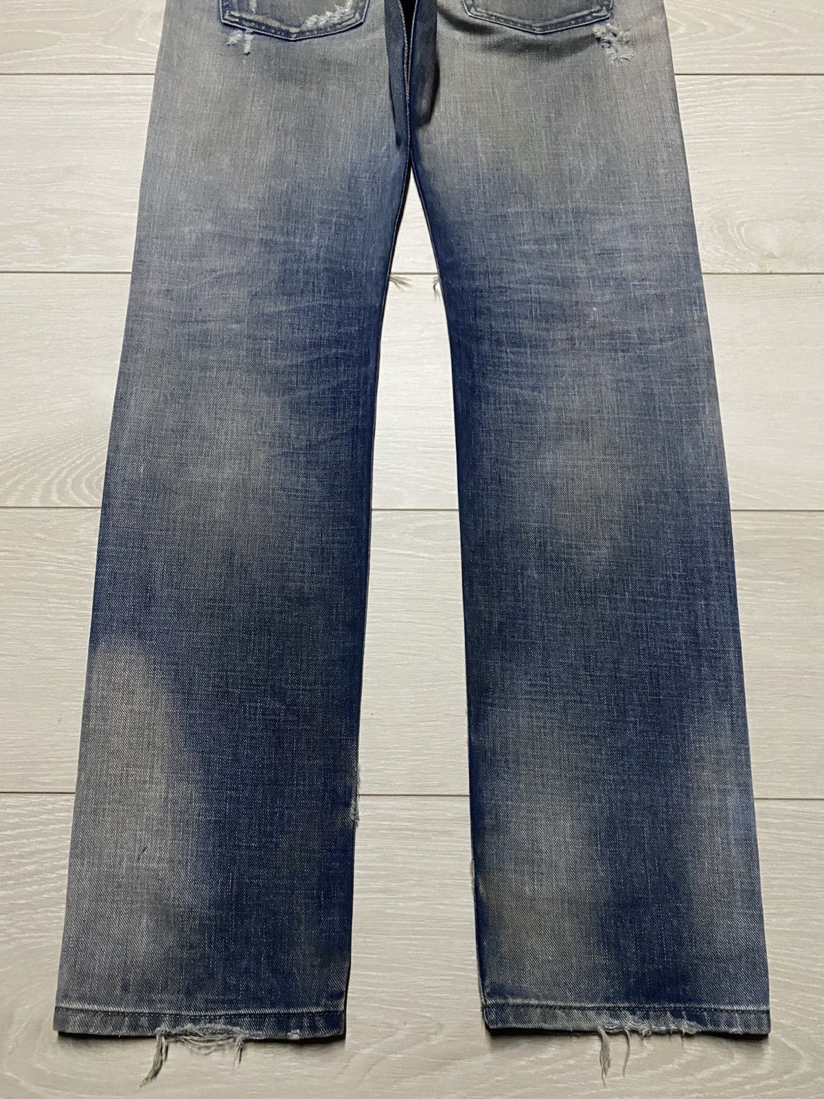 Diesel Black Gold Vintage Diesel Blue Eyecons Y2K Mud Wash Ripped Skinny Jeans Size US 32 / EU 48 - 6 Thumbnail