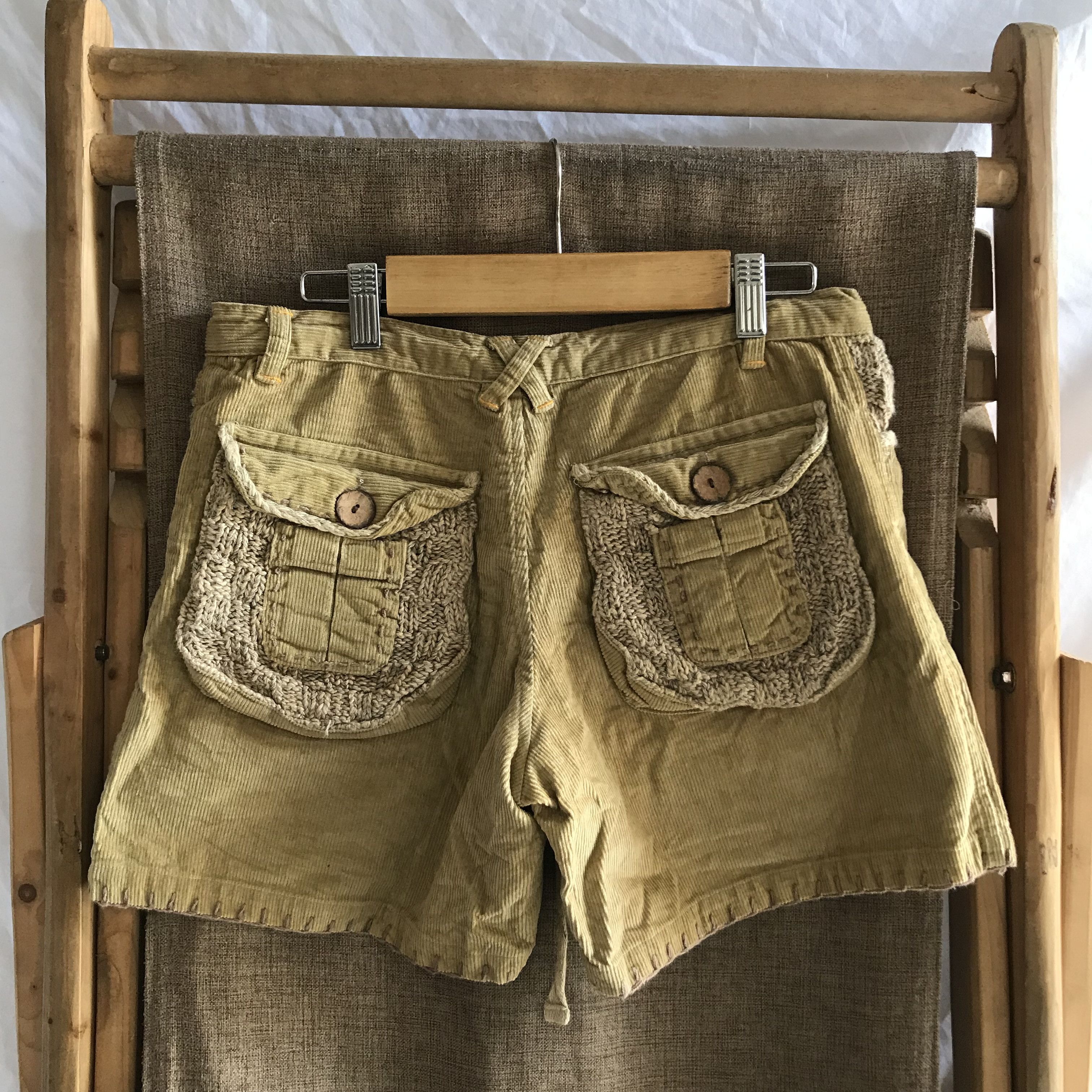 20471120 Japanese Brand Hammock Corduroy Hot Pants 3D Pockets Size 30" / US 8 / IT 44 - 3 Thumbnail