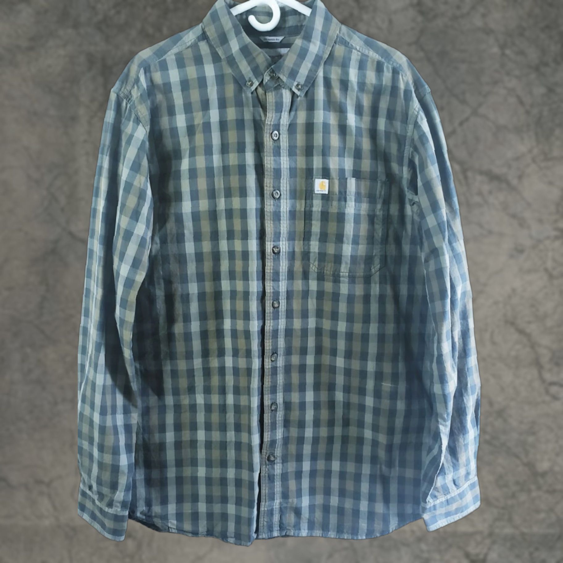Carhartt VINTAGE Carhartt Shirt Brown Plaid Long Sleeve Button-Down Large Tall Mens Size US L / EU 52-54 / 3 - 1 Thumbnail