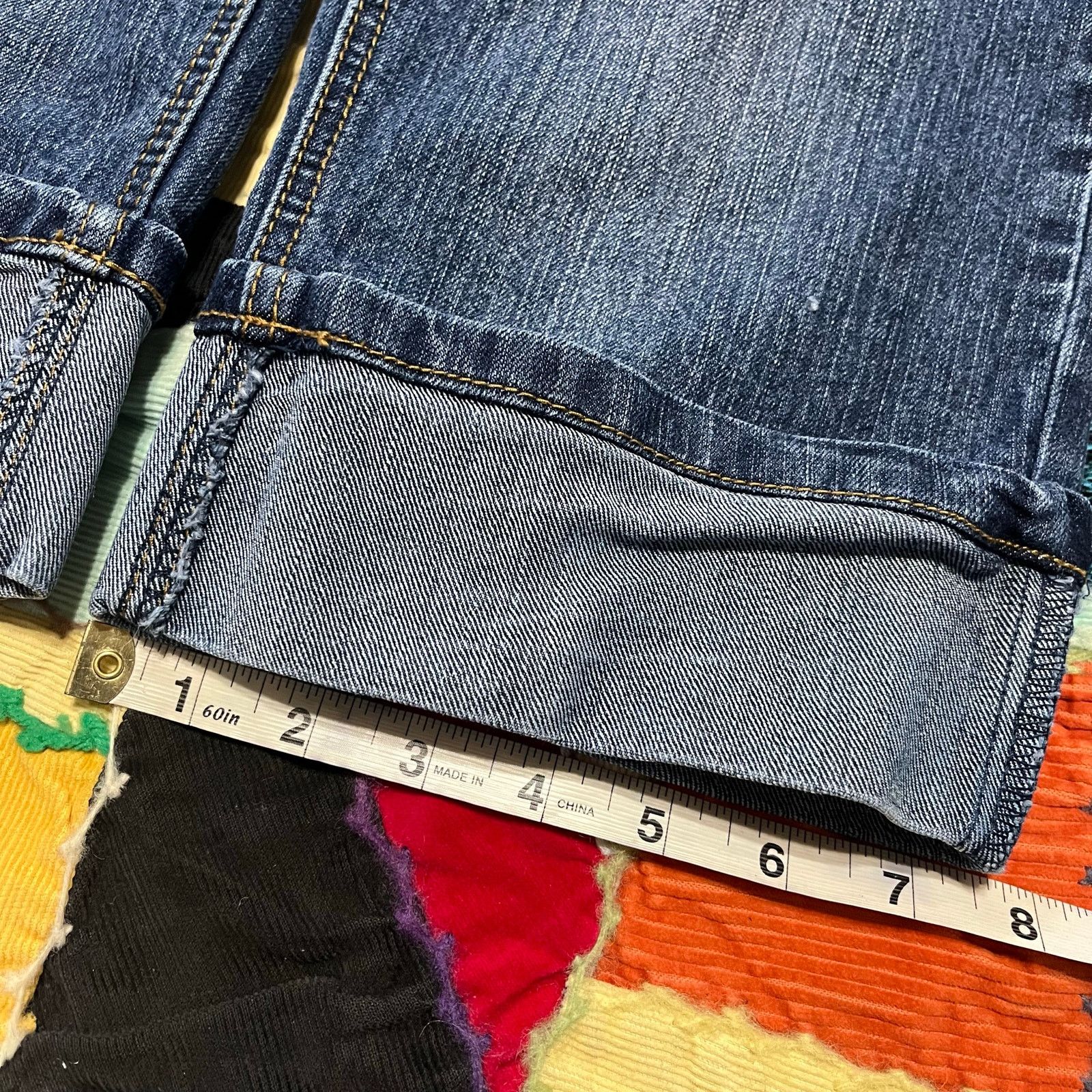 Southpole Y2K Southpole Acid Washed Embroidered Painted Capri Jeans 34 Size 38" / US 16 / IT 52 - 7 Thumbnail
