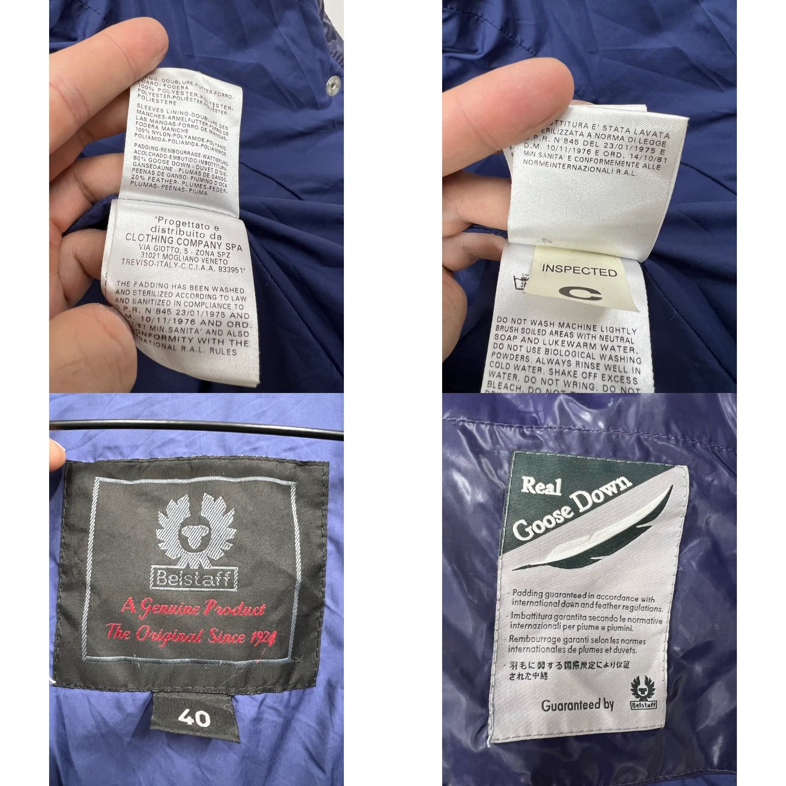 Belstaff Belstaff Jacket Puffer Jacket Ladies Size S Purple Logo Nylon Down 80% Down 20% Feather Wool lining Casual Womens Size S / US 4 / IT 40 - 8 Thumbnail