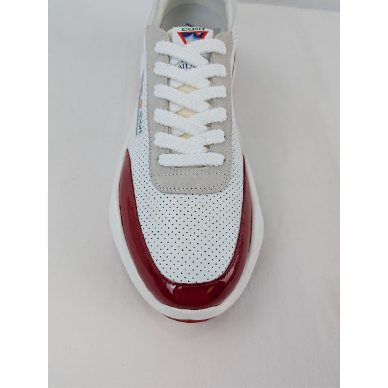 Casablanca o1rshd1 Leather Atlantis Sneaker in White / Red Size US 8.5 / EU 41-42 - 16 Thumbnail