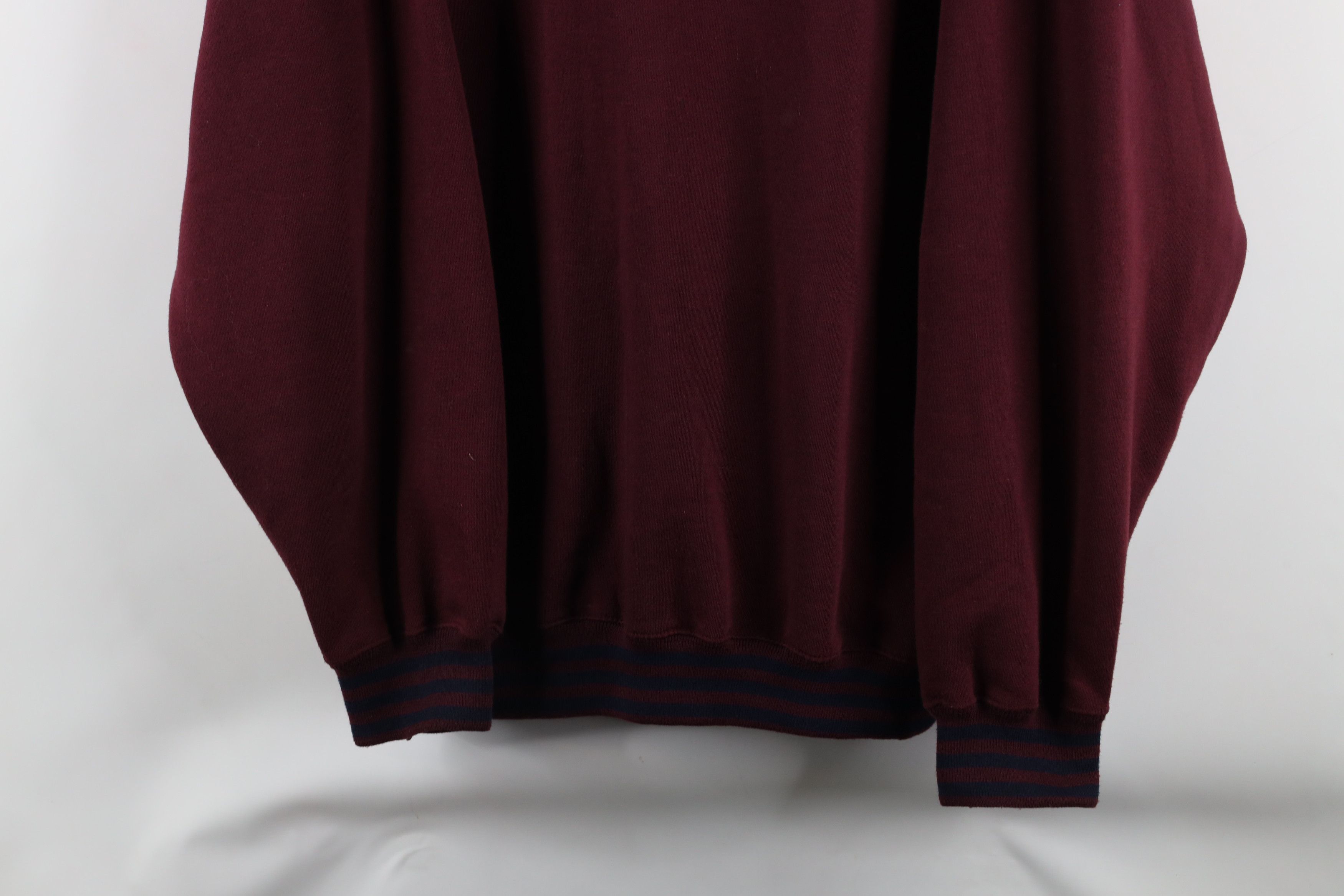 Vintage Vintage 90s Streetwear Striped Collared Henley Sweatshirt Size US L / EU 52-54 / 3 - 3 Thumbnail