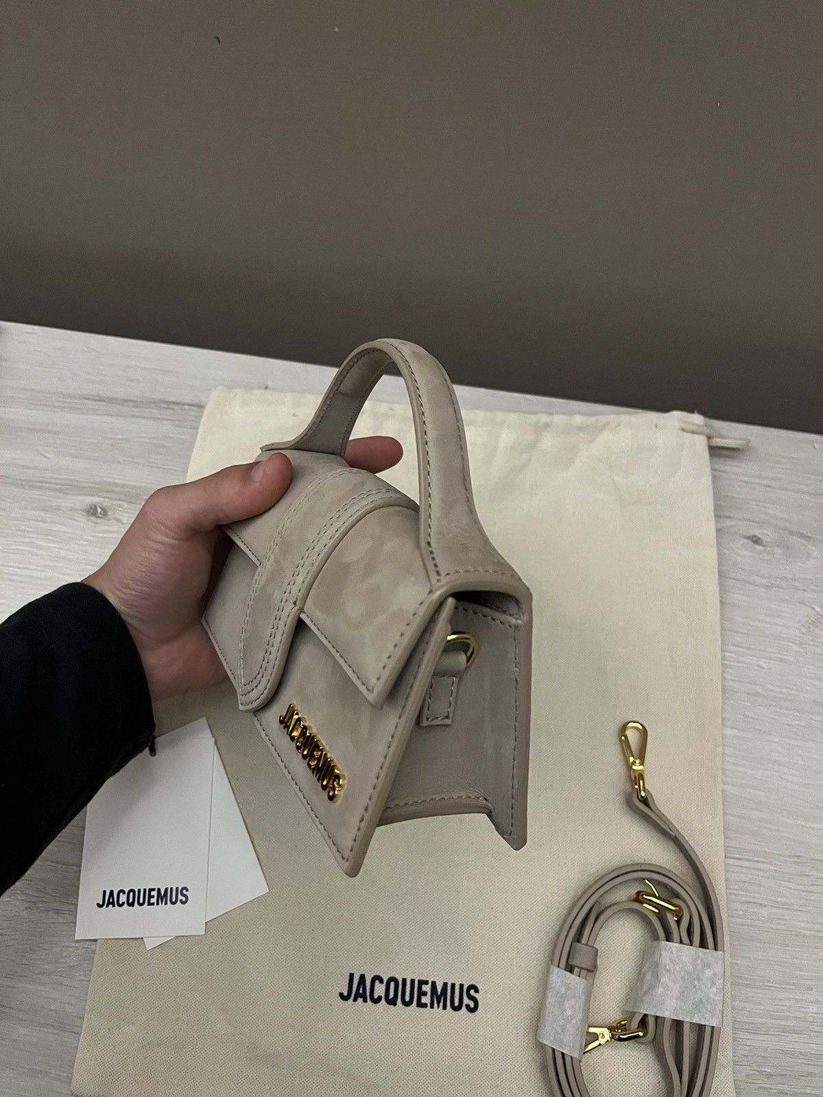 Jacquemus Borsa jacquemus bambino mini camoscio beige Size ONE SIZE - 4 Thumbnail