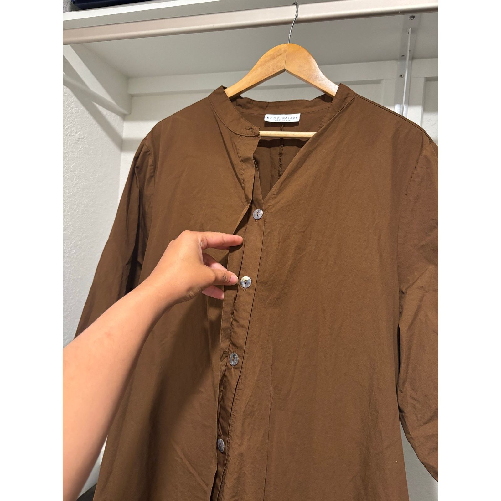 Bryn Walker NWOT Bryn Walker Brown Tunic 100% Organic Cotton Sz 2XL Size XXL / US 16-18 / IT 52-54 - 3 Thumbnail