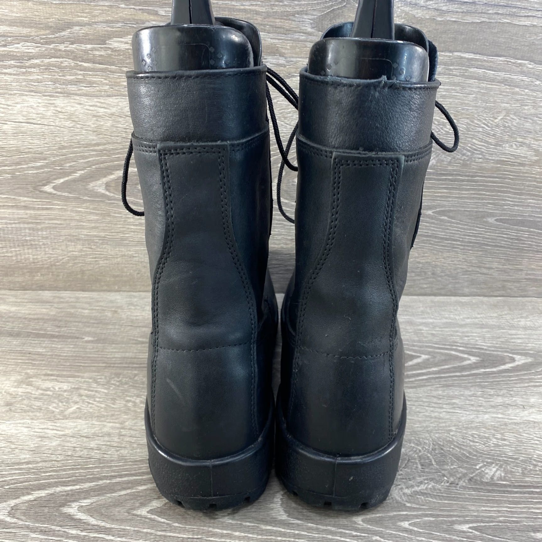 Vibram Belleville Mens W 10.5 Black Leather Steel Toe Combat Boots Lace Up Vibram Sole Size US 11 / EU 44 - 6 Thumbnail