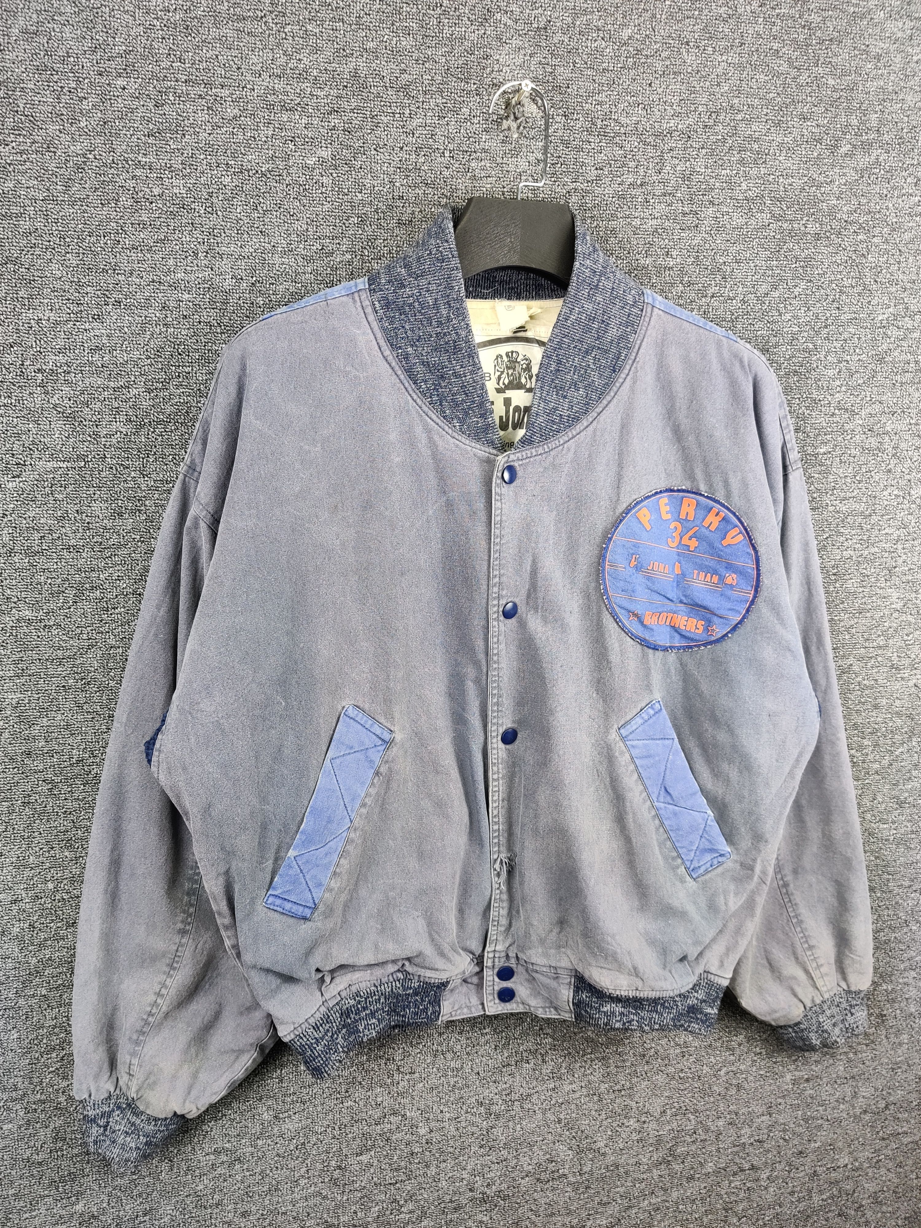 Japanese Brand Vintage King Jonathan Parachute Denim Bomber Jacket Size US XL / EU 56 / 4 - 5 Thumbnail