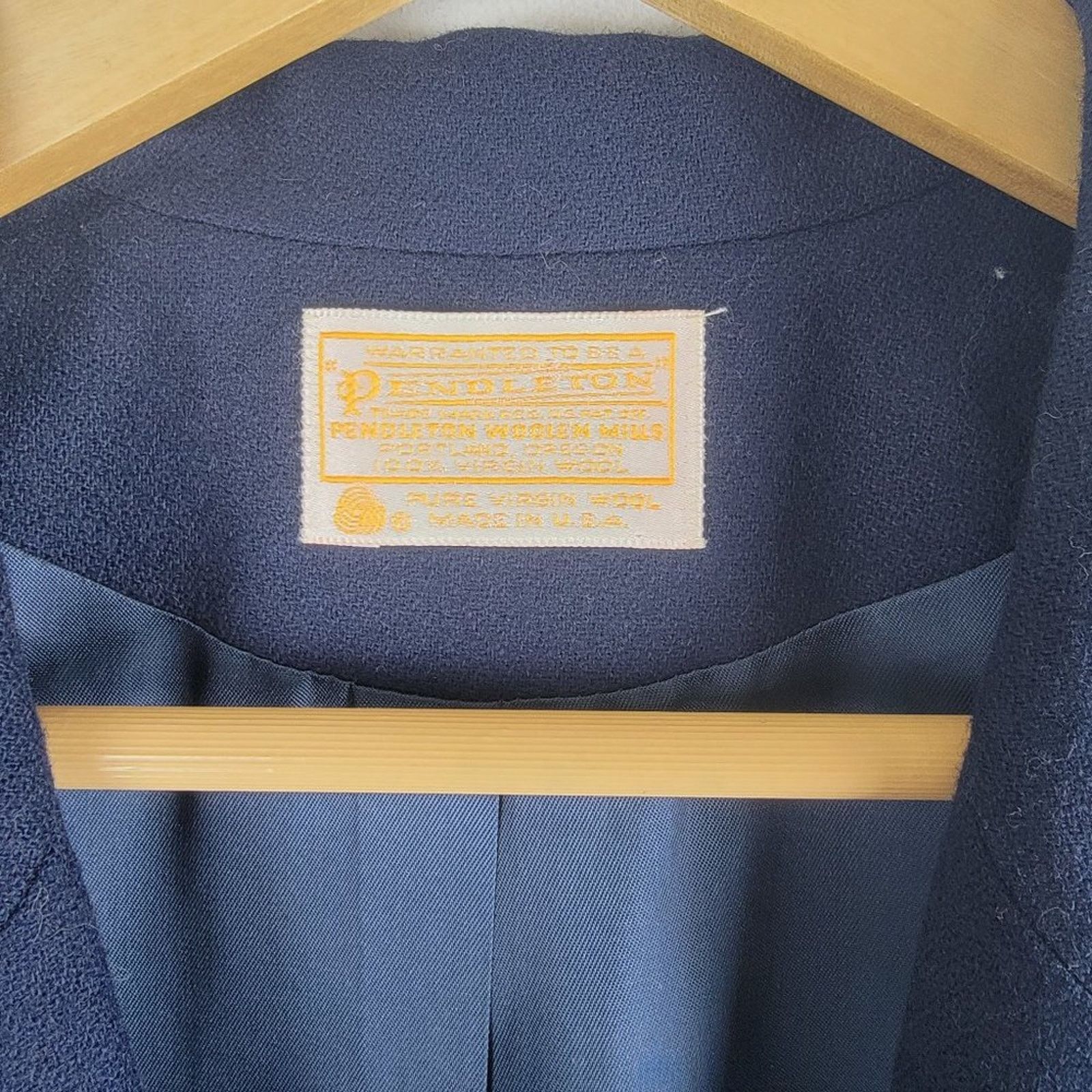 Pendleton Vintage Pendleton One Button Virgin Wool Blazer Blue 12 Size XL / US 12-14 / IT 48-50 - 4 Thumbnail