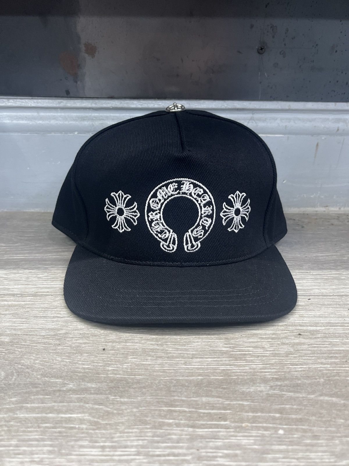 Chrome Hearts Chrome Hearts Horseshoe Denim Baseball Hat Size ONE SIZE - 1 Thumbnail