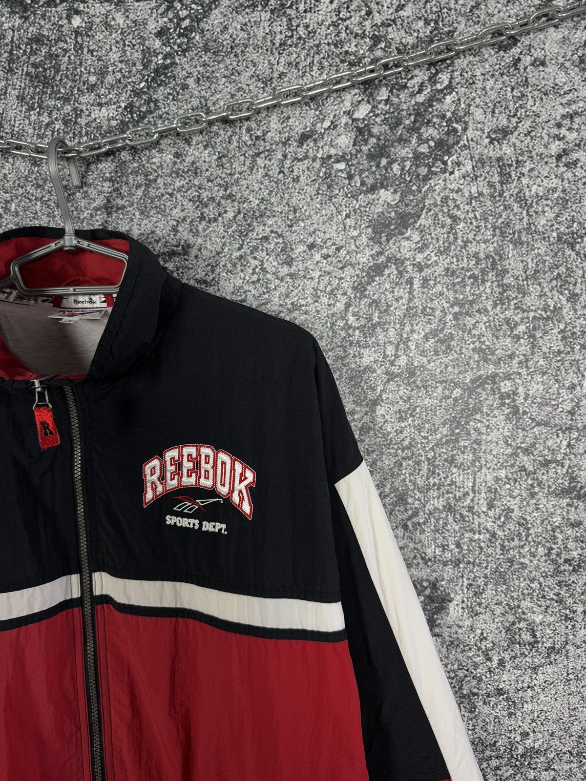 Reebok Men’s Reebok Vintage 90s Track Full Zip Jacket Retro Size L Size US L / EU 52-54 / 3 - 3 Thumbnail