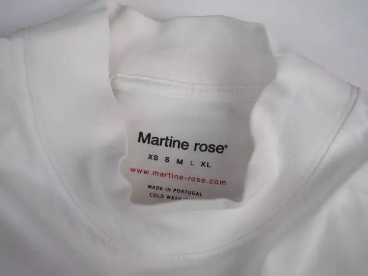 Martine Rose Martin Rose 21AW White Funnel Neck Logo L/S Tee-2505 Size US L / EU 52-54 / 3 - 6 Thumbnail