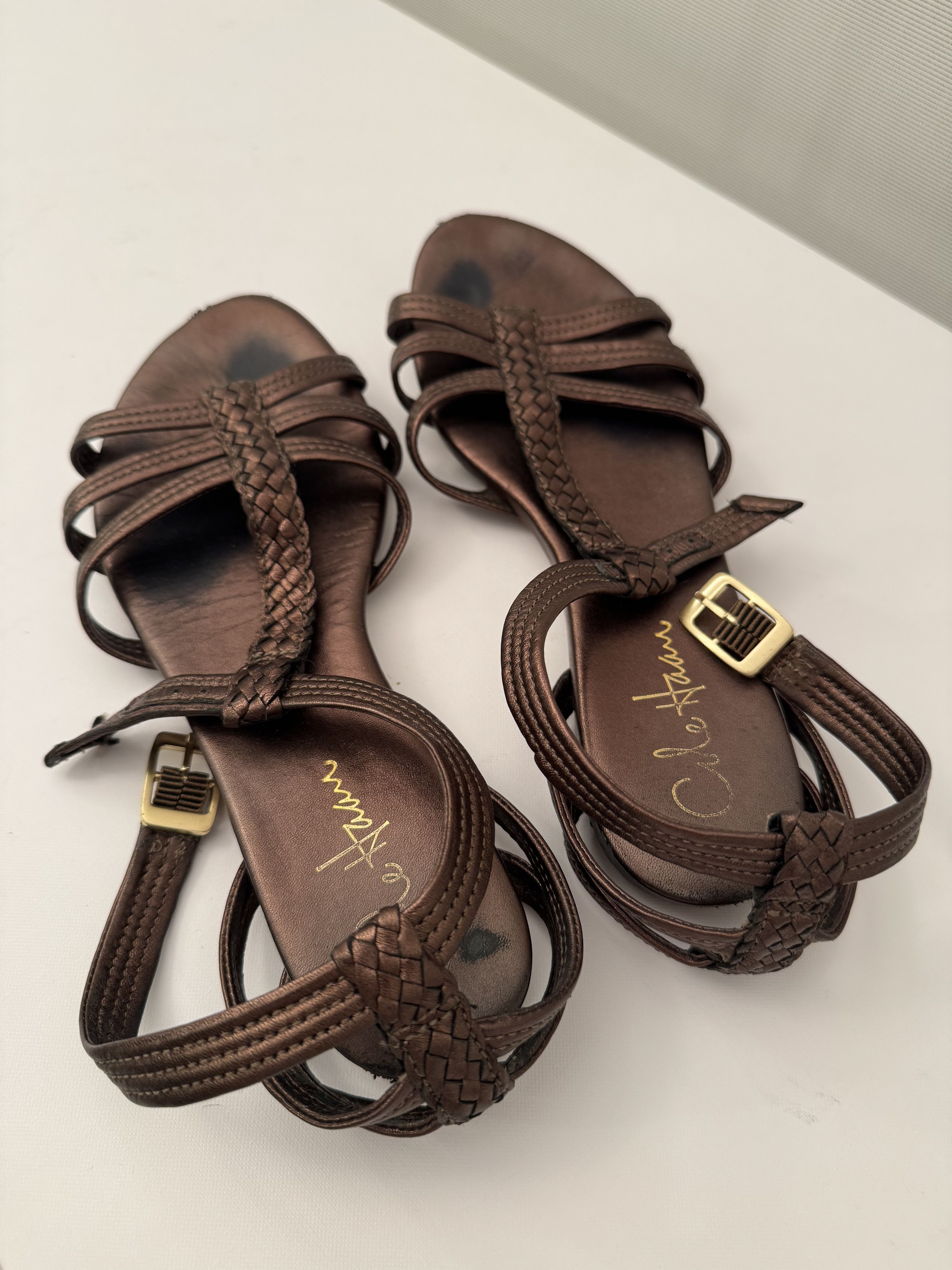 Cole Haan Bronze Braided Sandals Size US 7 / IT 37 - 6 Thumbnail