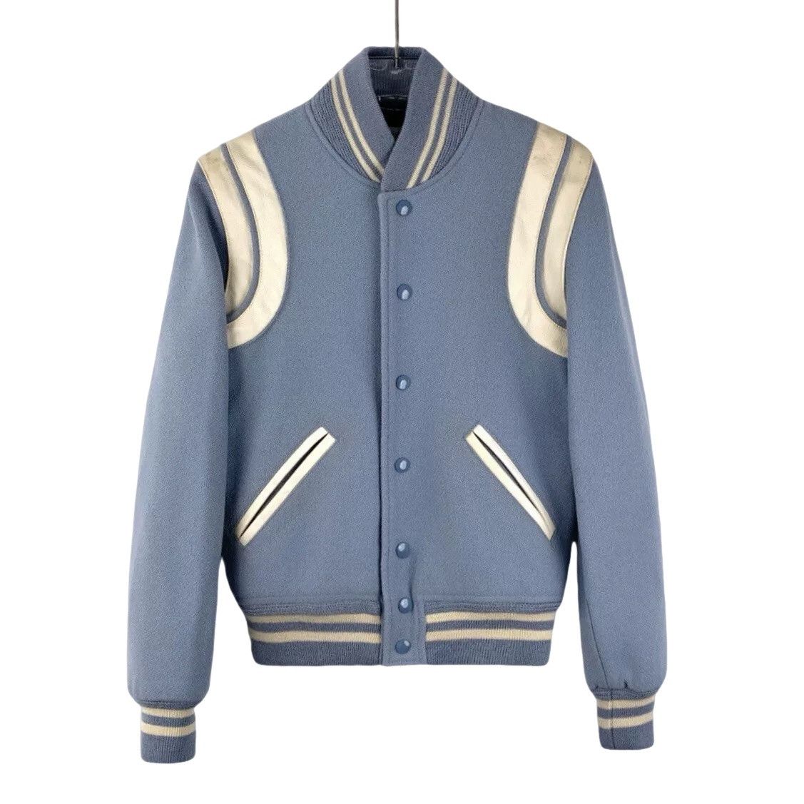 Saint Laurent Paris Saint Laurent Leather Trim Varsity Jacket 36 Size XS / US 0-2 / IT 36-38 - 1 Thumbnail