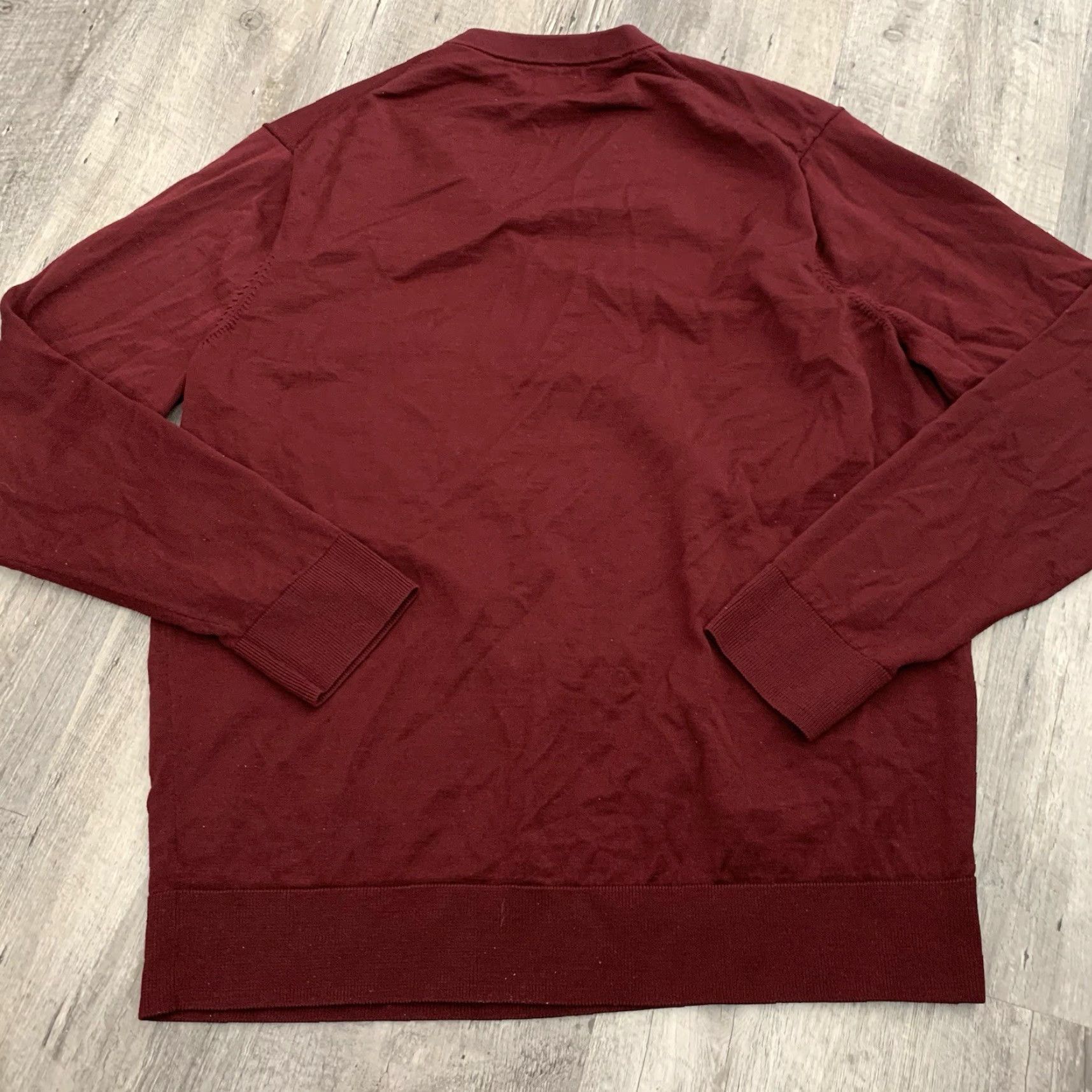 Brooks Brothers Brooks Brothers Brookstech Sweater Mens XL Wine Merino Wool V-Neck Pullover Lite Size US XL / EU 56 / 4 - 5 Thumbnail