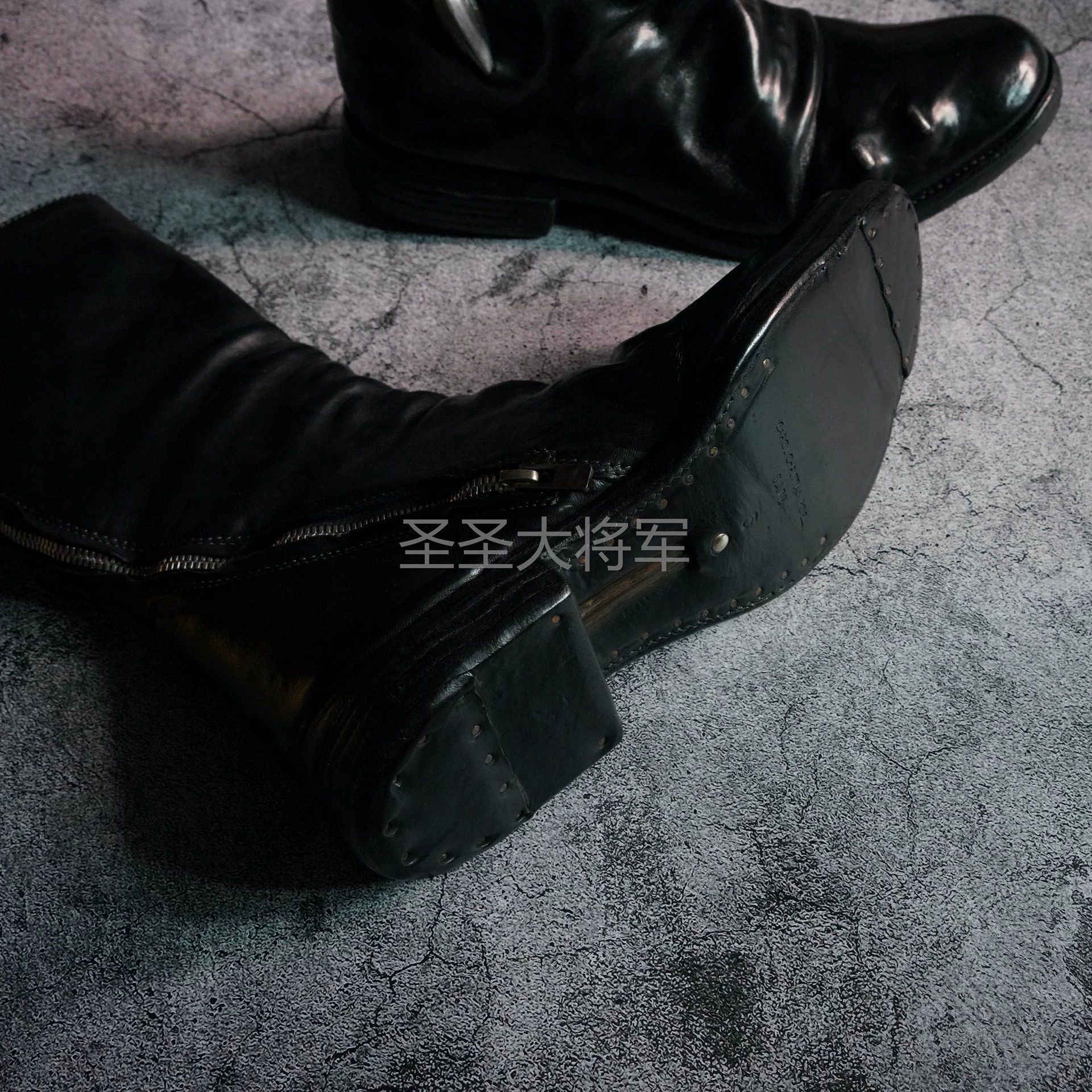 Carol Christian Poell CCP 2687P Black Horsehide Cutout Boots Size US 6 / EU 39 - 7 Thumbnail
