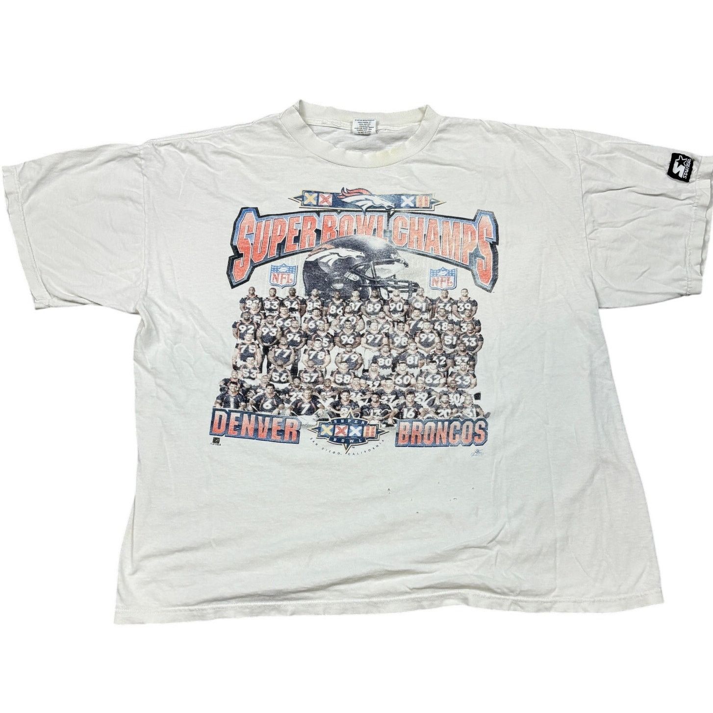 Starter × Vintage Vintage 1998 Starter Denver Broncos Superbowl T Shirt XL Size US L / EU 52-54 / 3 - 1 Thumbnail